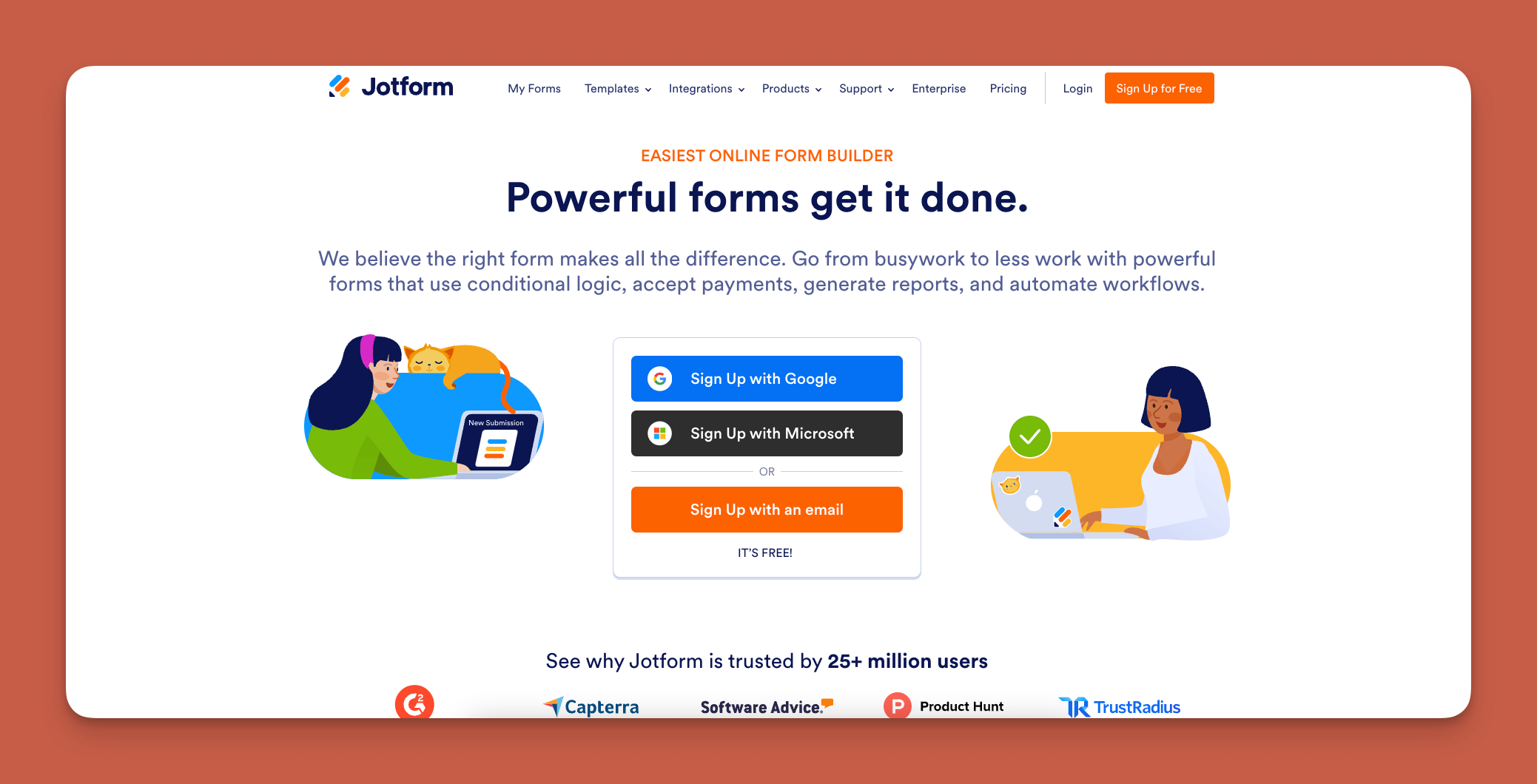 Jotform app builder interface
