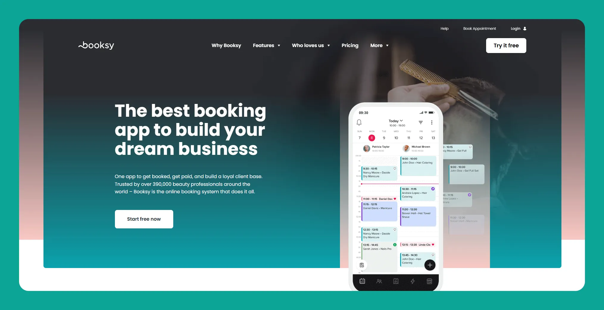 Booksy barber booking platform