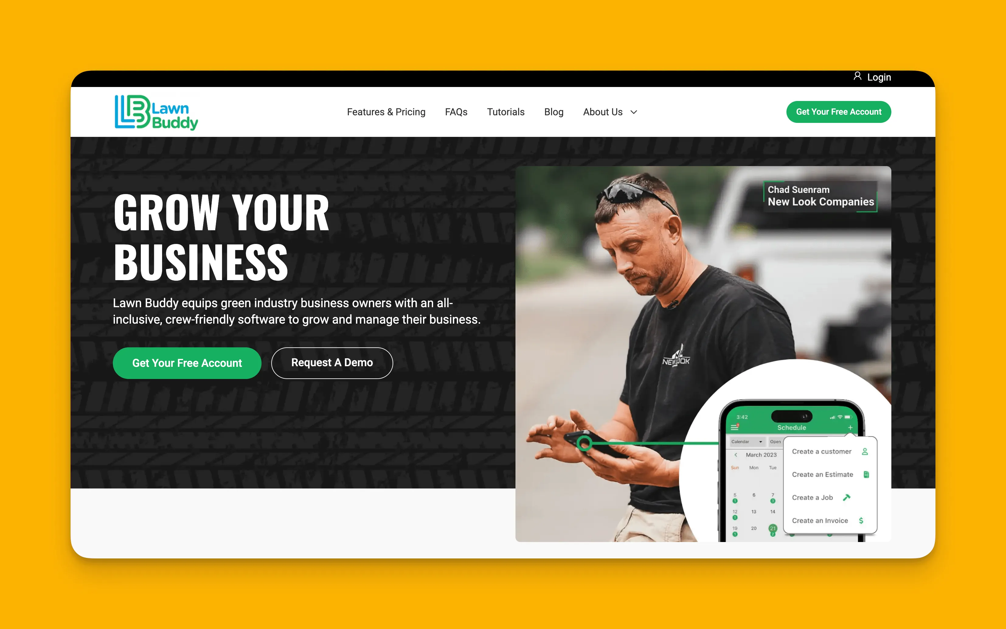 Lawn Buddy interface