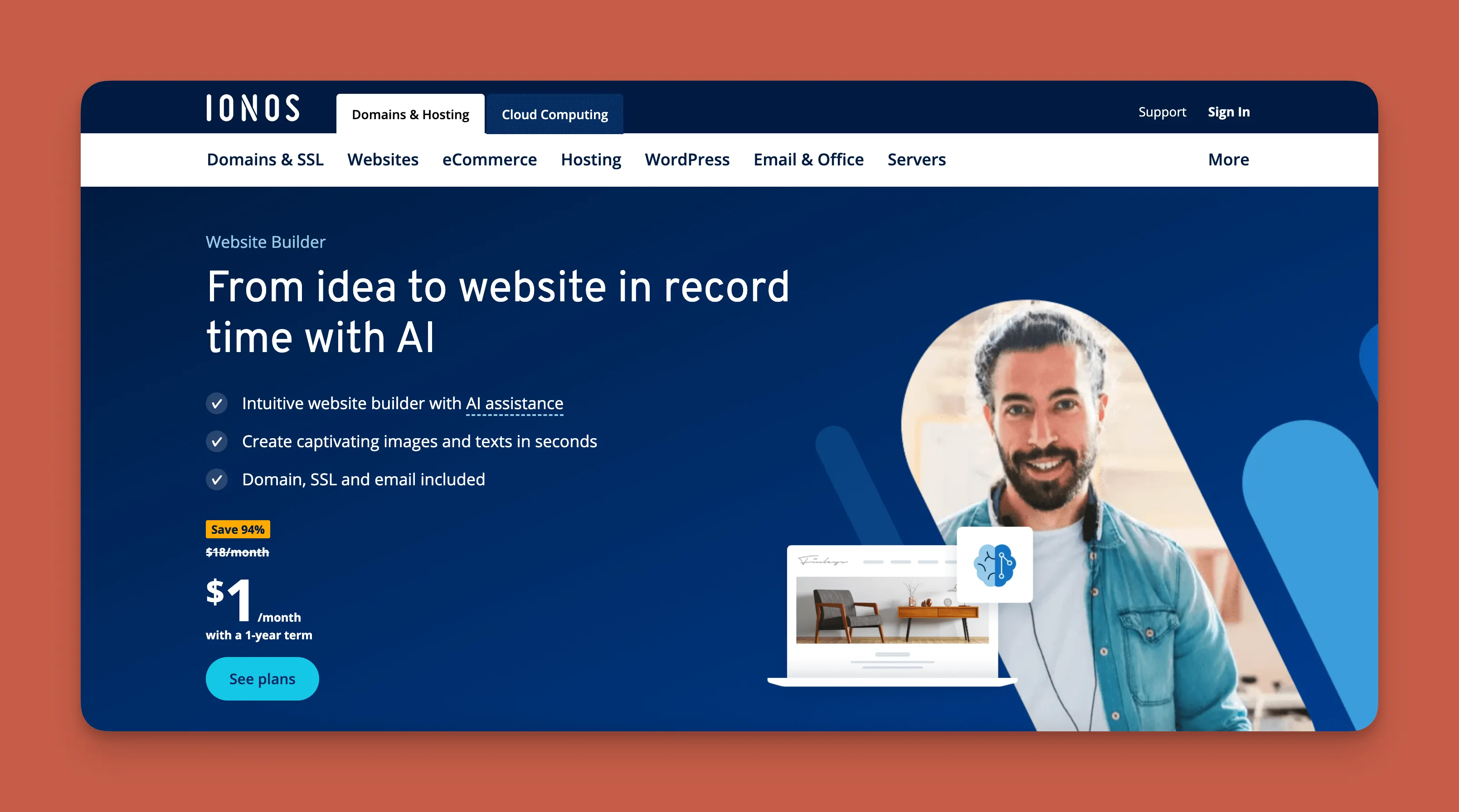 IONOS AI website builder