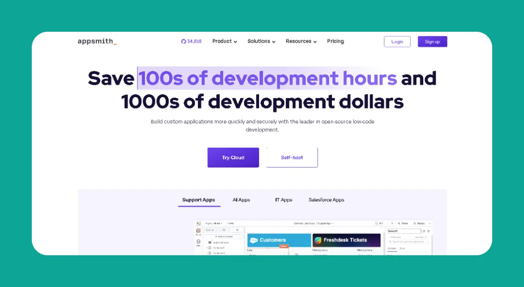 Appsmith platform interface
