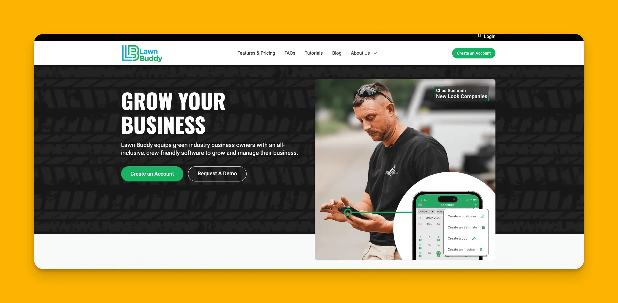 Lawn Buddy interface