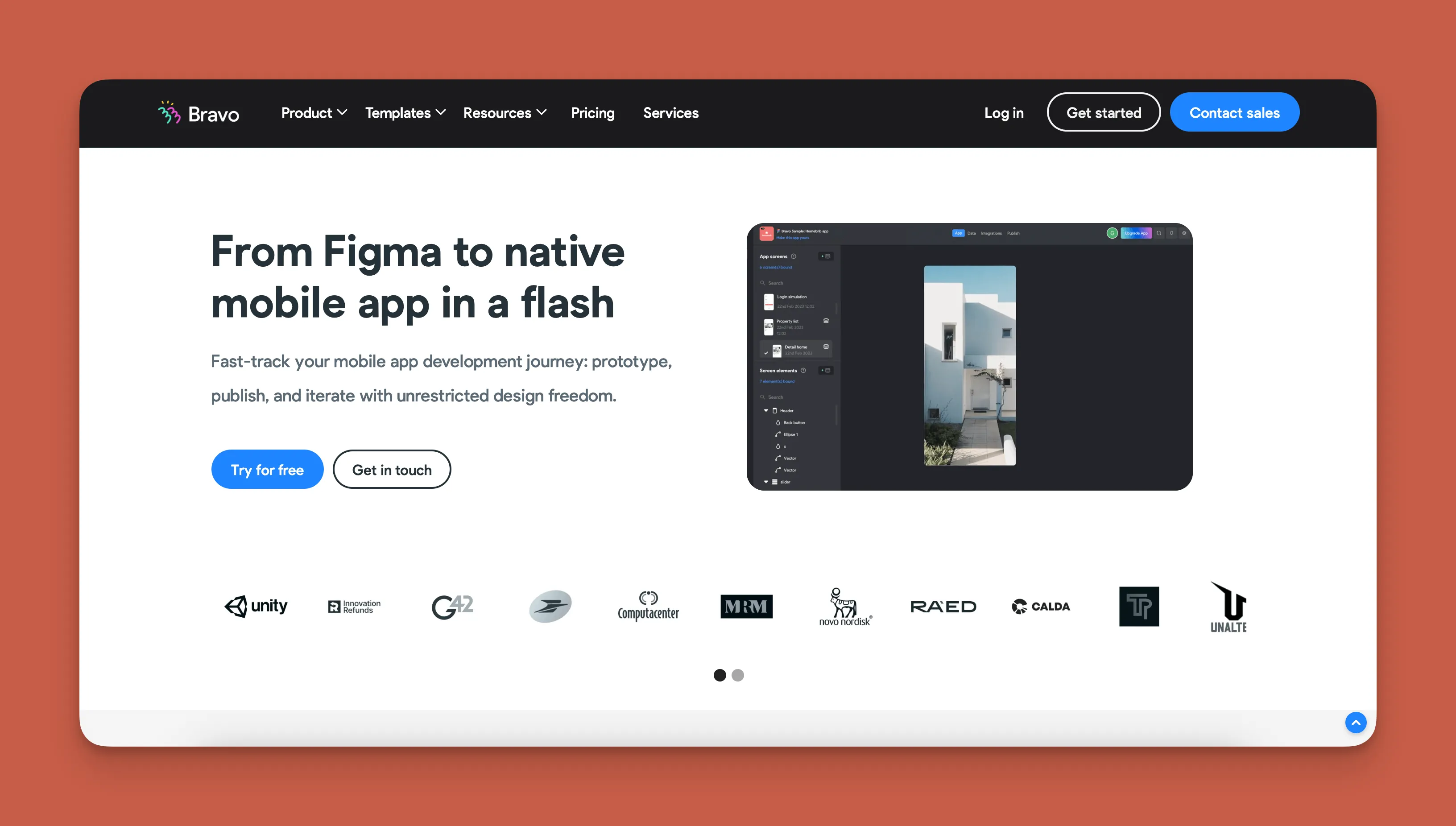 Bravo Studio app builder interface