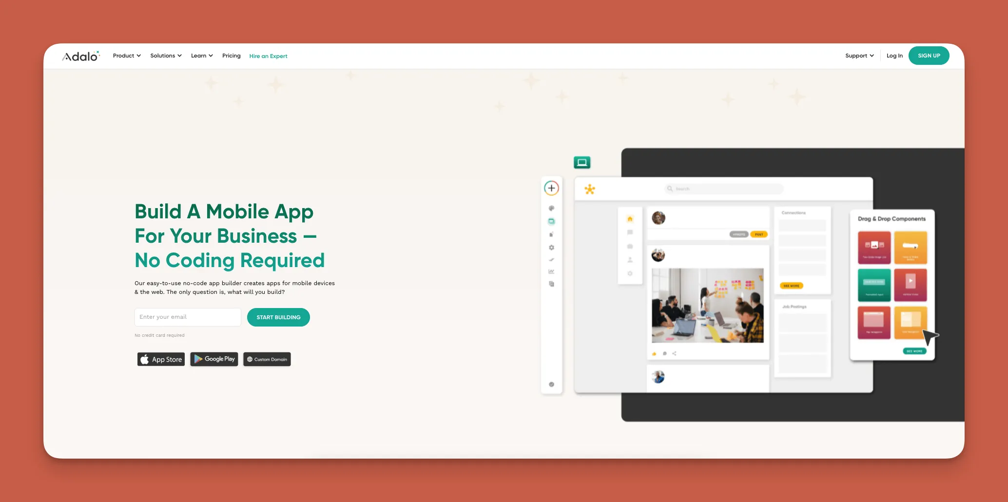 Adalo app builder interface