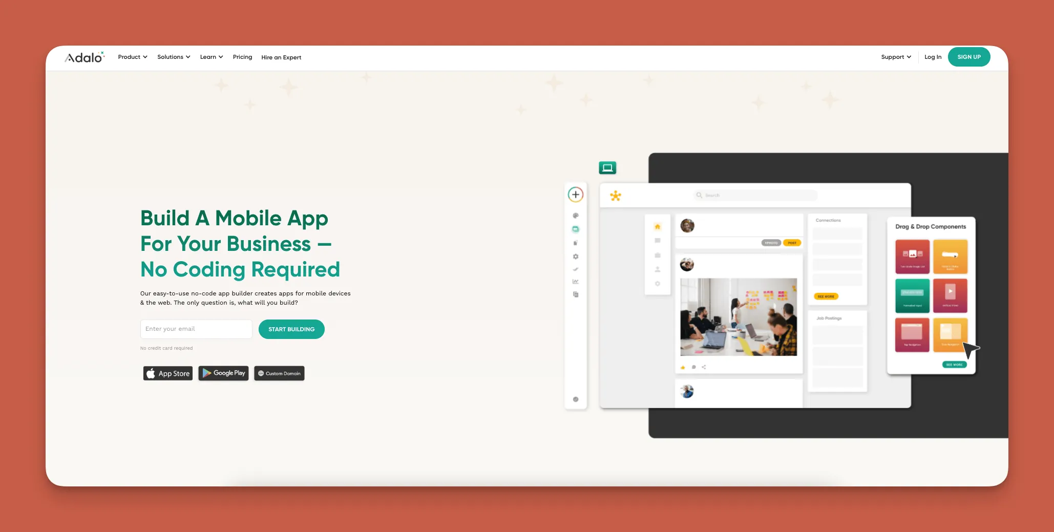 Adalo app builder interface