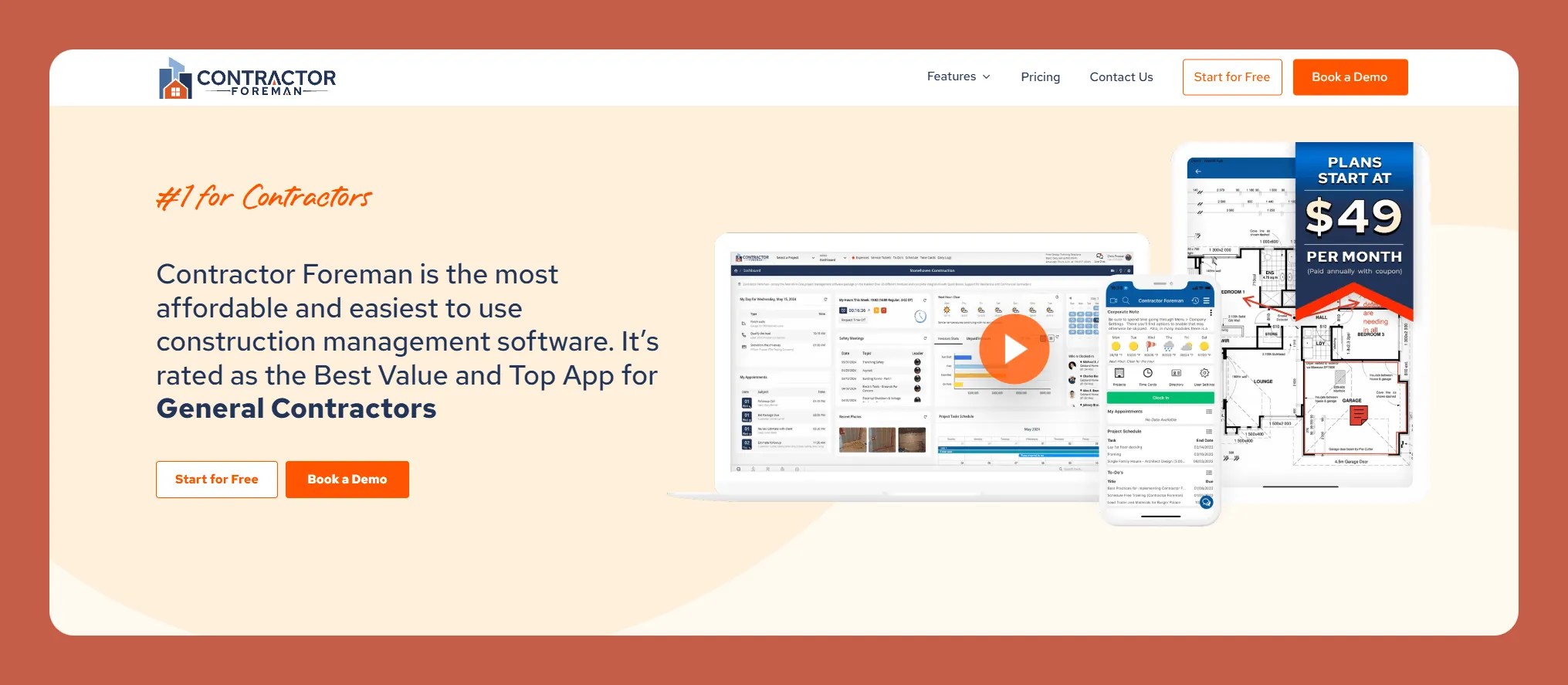 Contractor Foreman interface