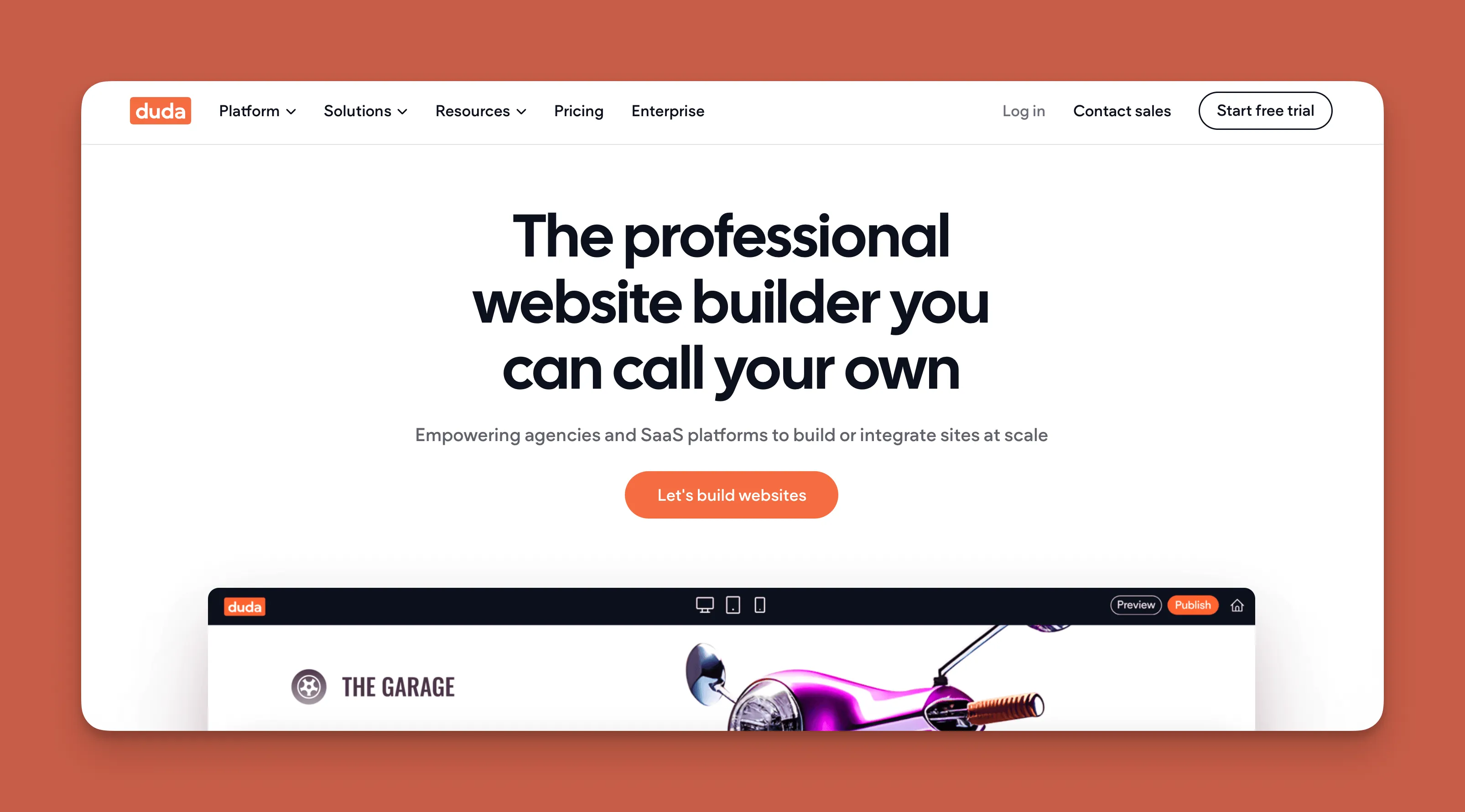 Duda website builder for agencies