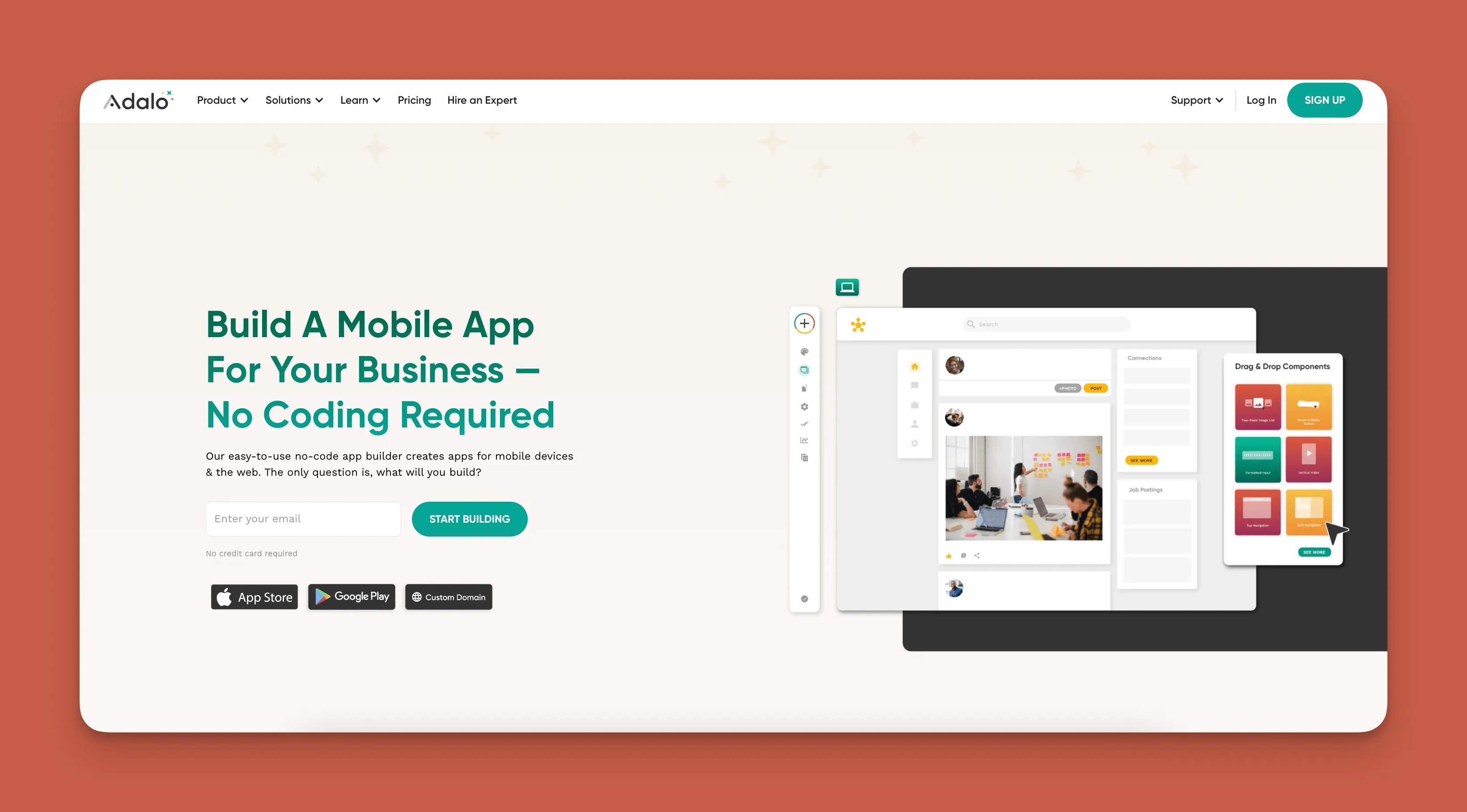 Adalo app builder interface