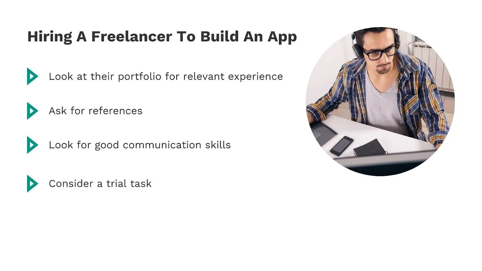 Developer working on mobile app