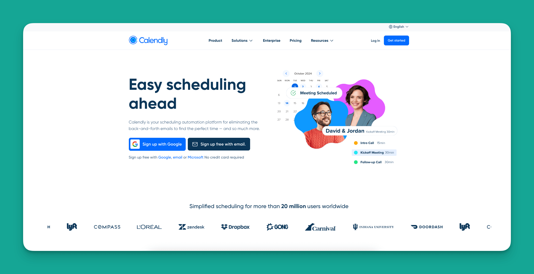 Calendly scheduling interface