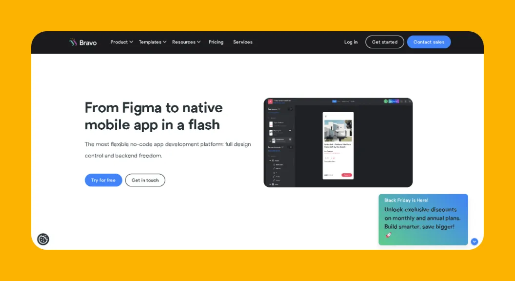 Bravo Studio app builder interface