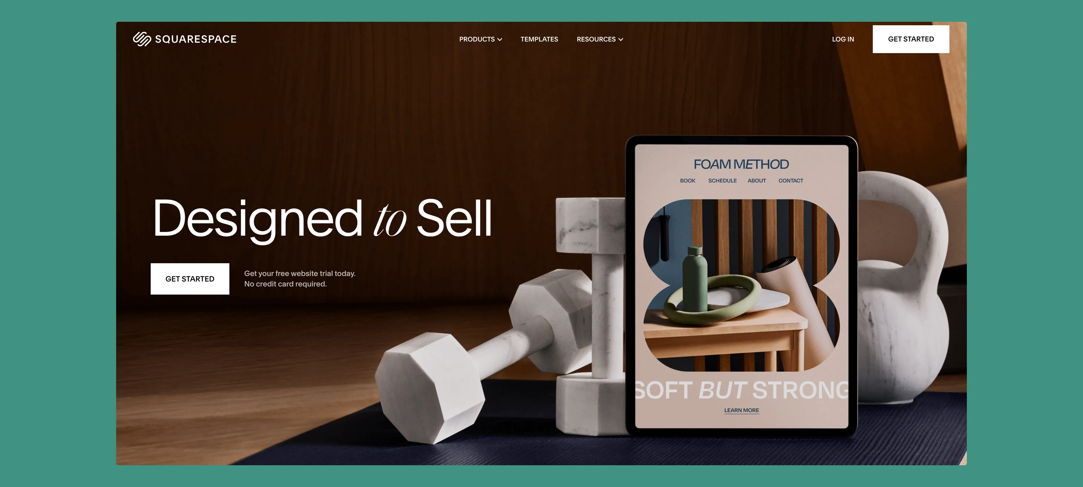Squarespace website builder interface