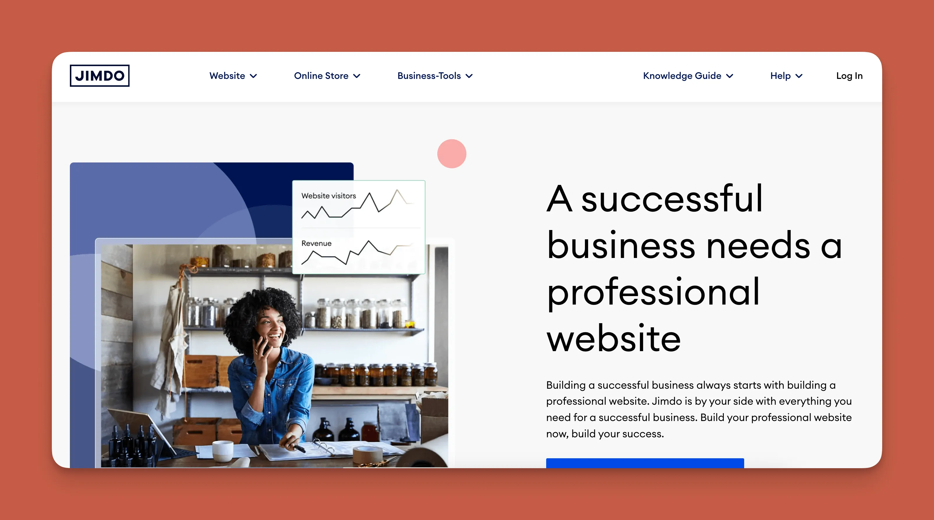 Jimdo AI website builder interface