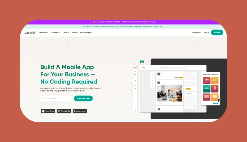 Adalo platform interface