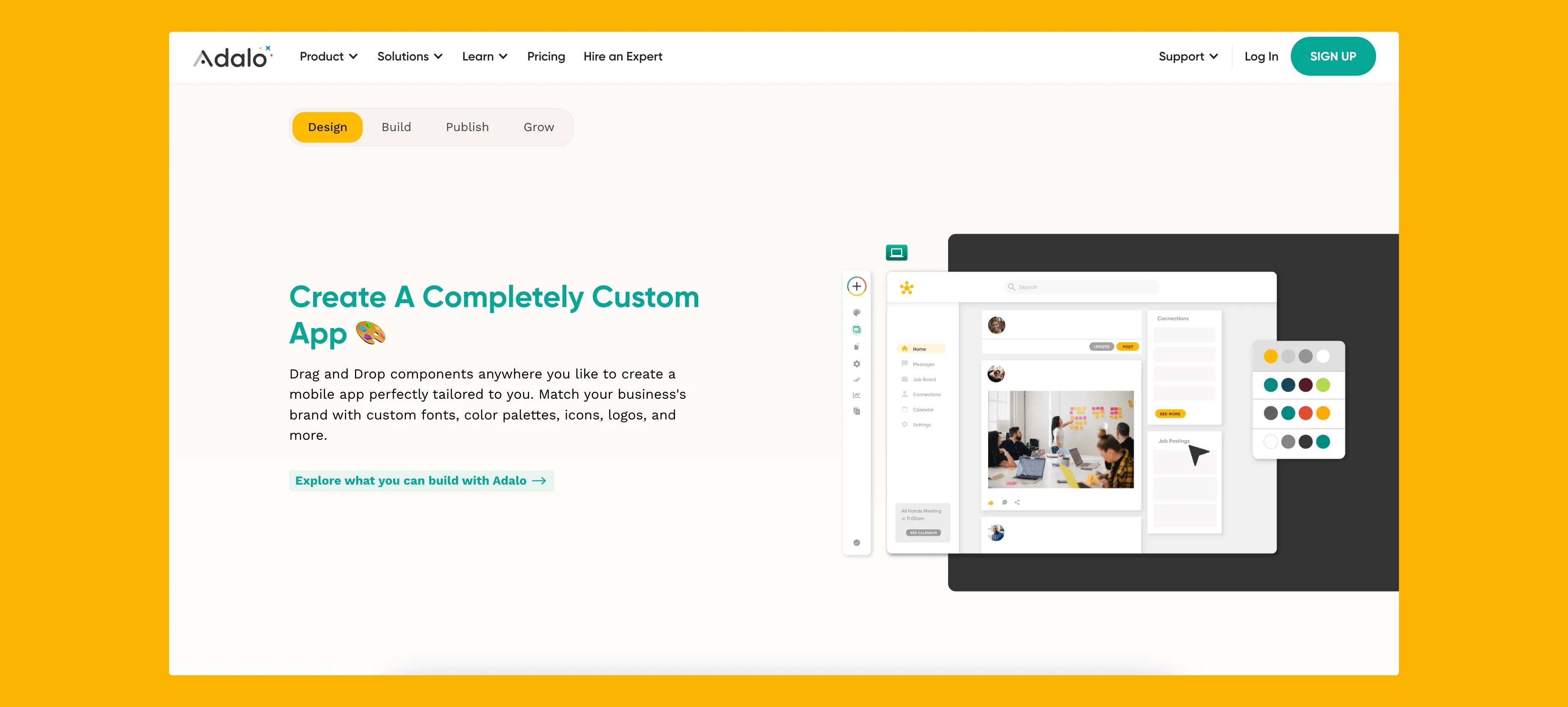 Adalo app builder interface