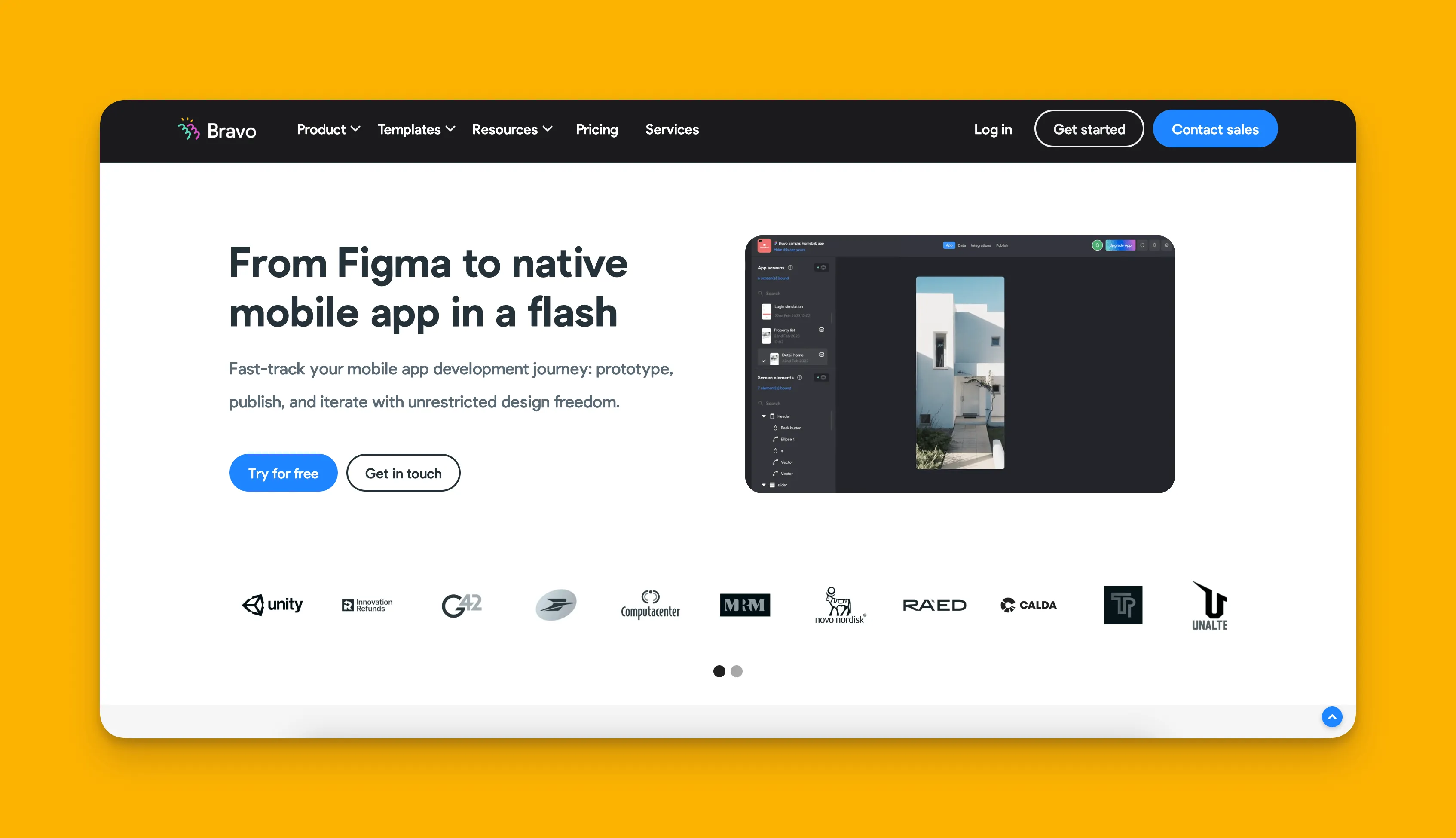 Bravo Studio Figma to app interface