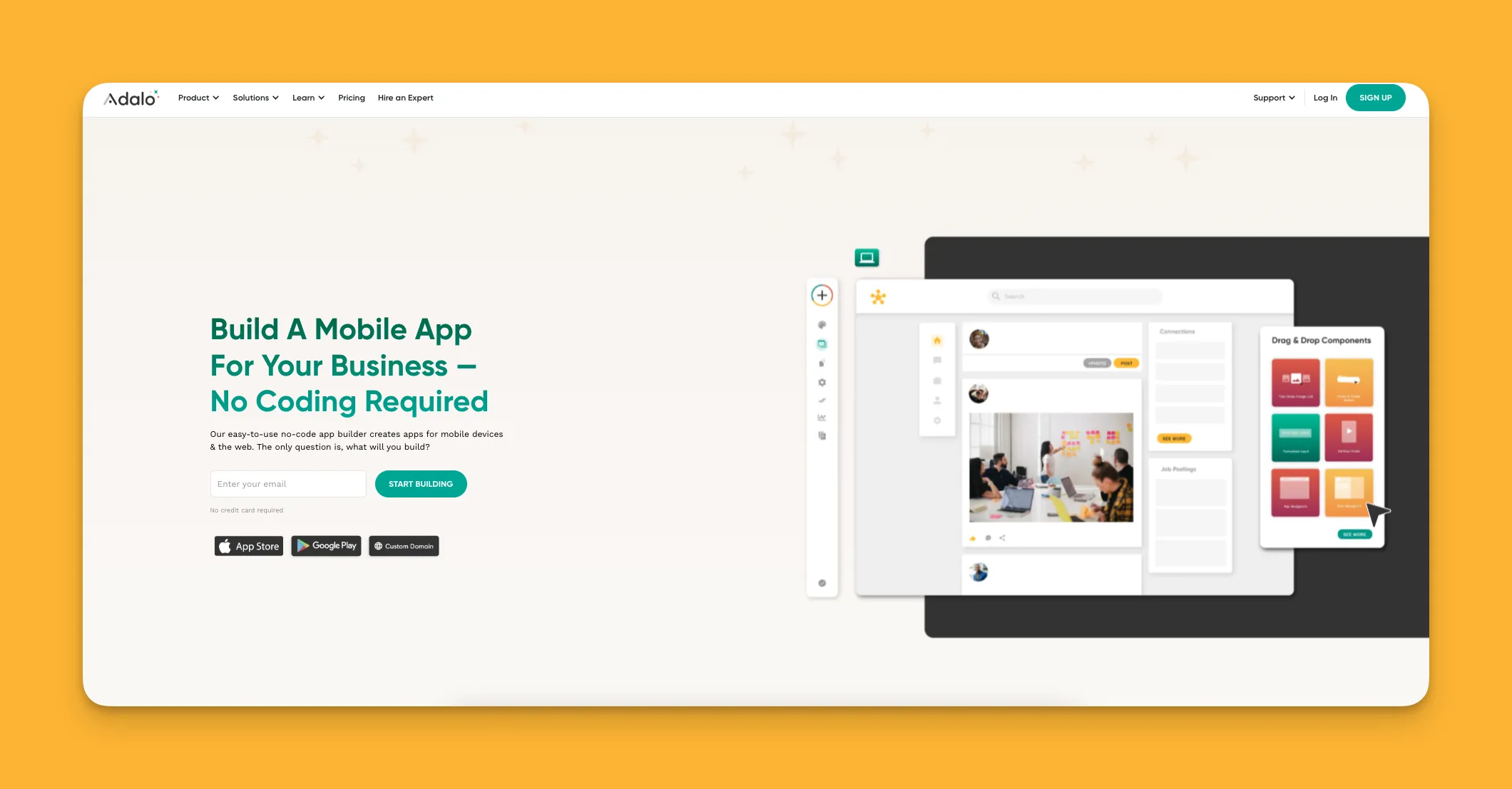 Adalo app builder interface