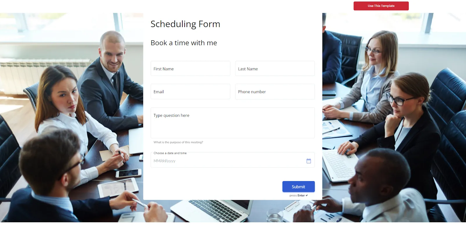 Appointment Booking Form Template