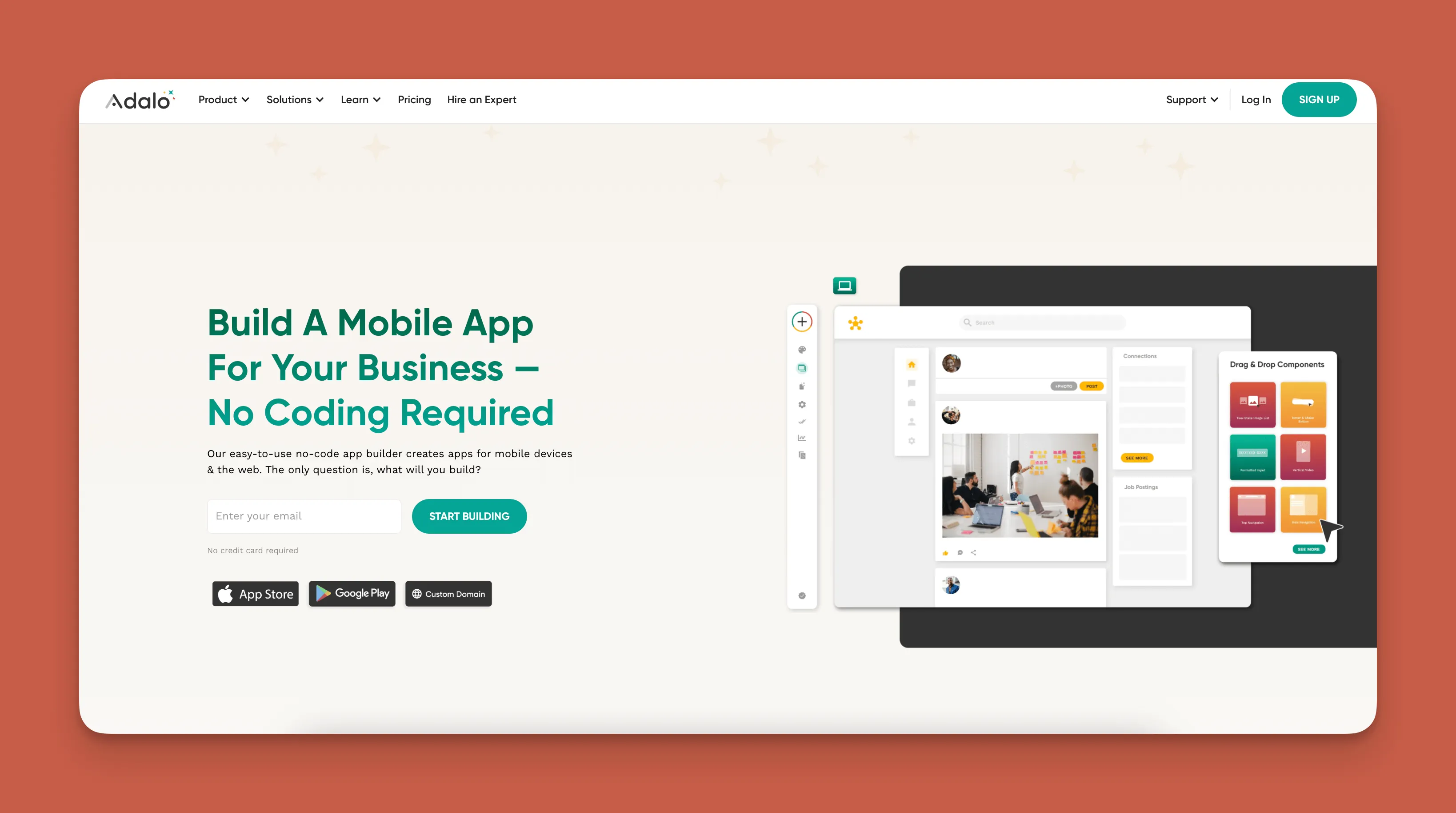Adalo app builder interface