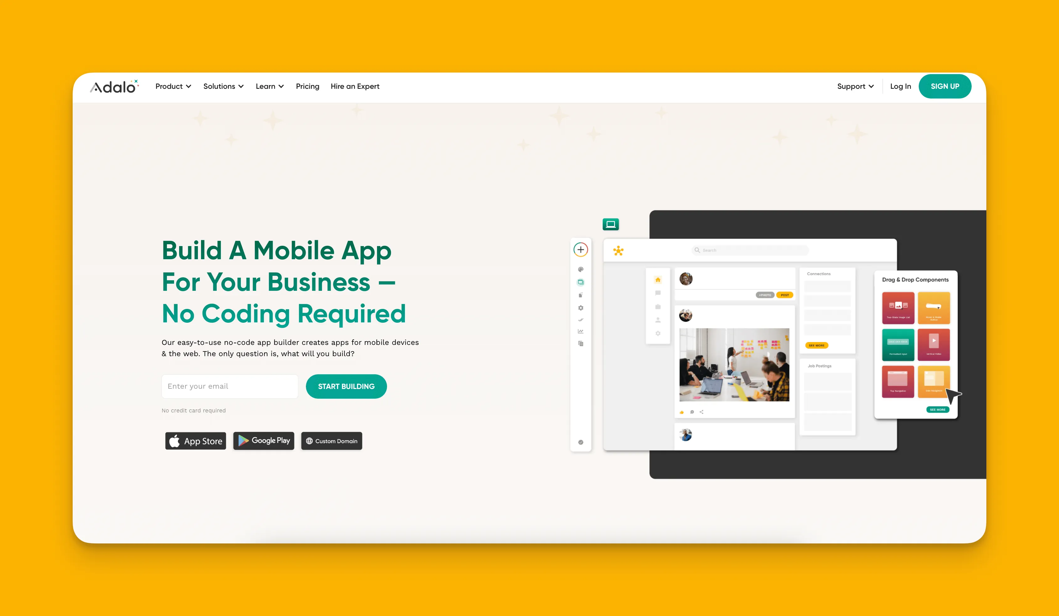 Adalo app builder interface
