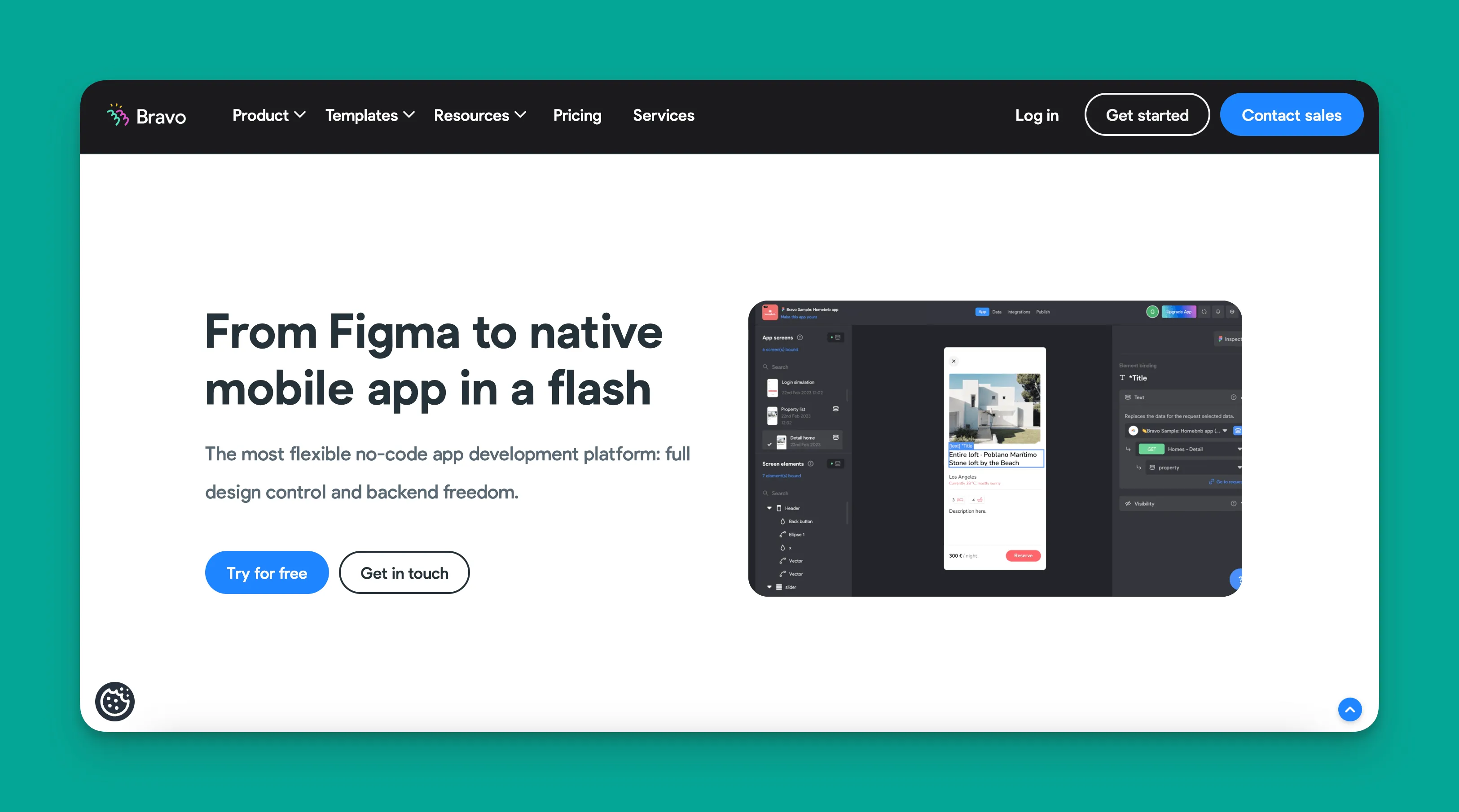 Bravo Studio app builder interface