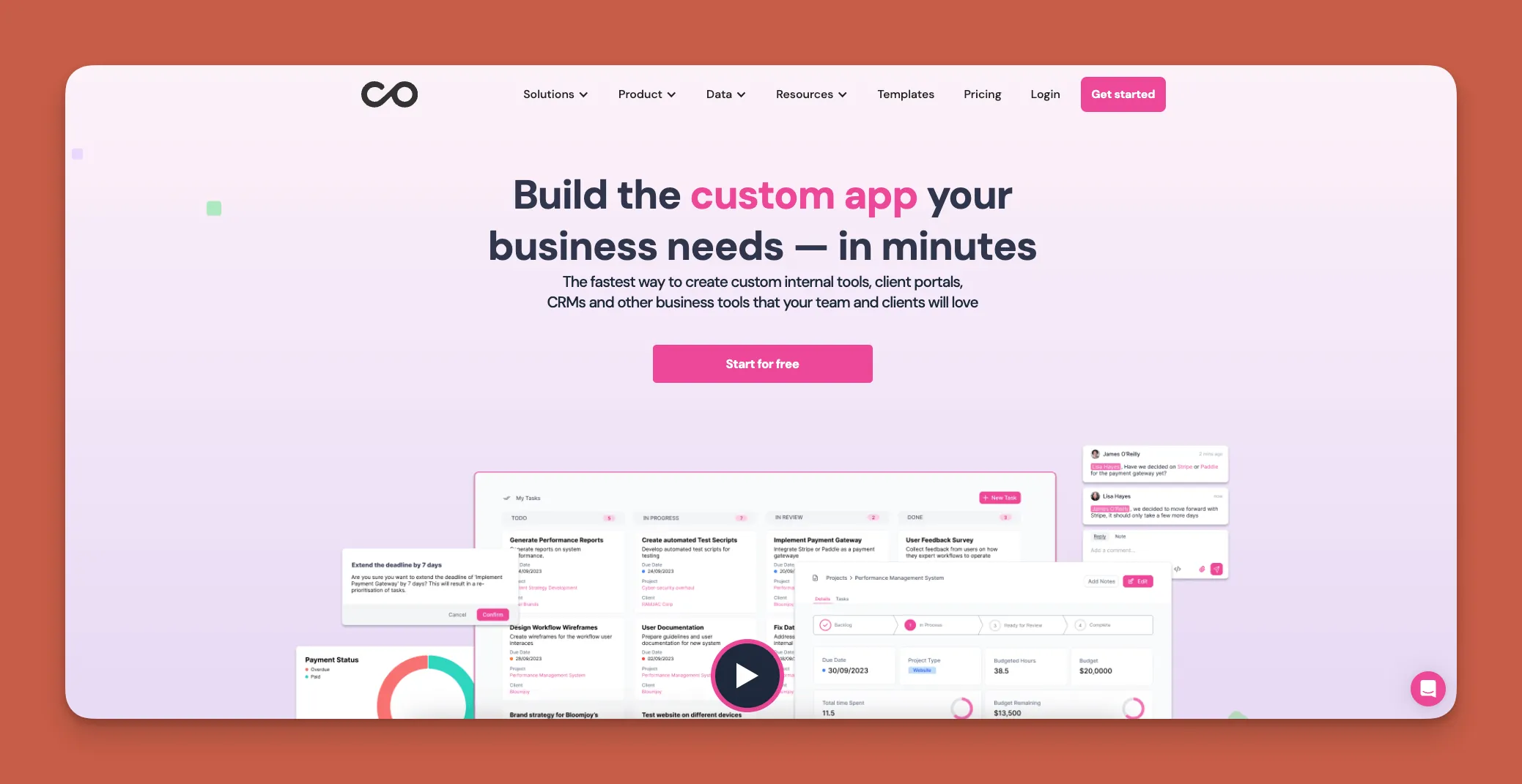 NoLoco app builder interface