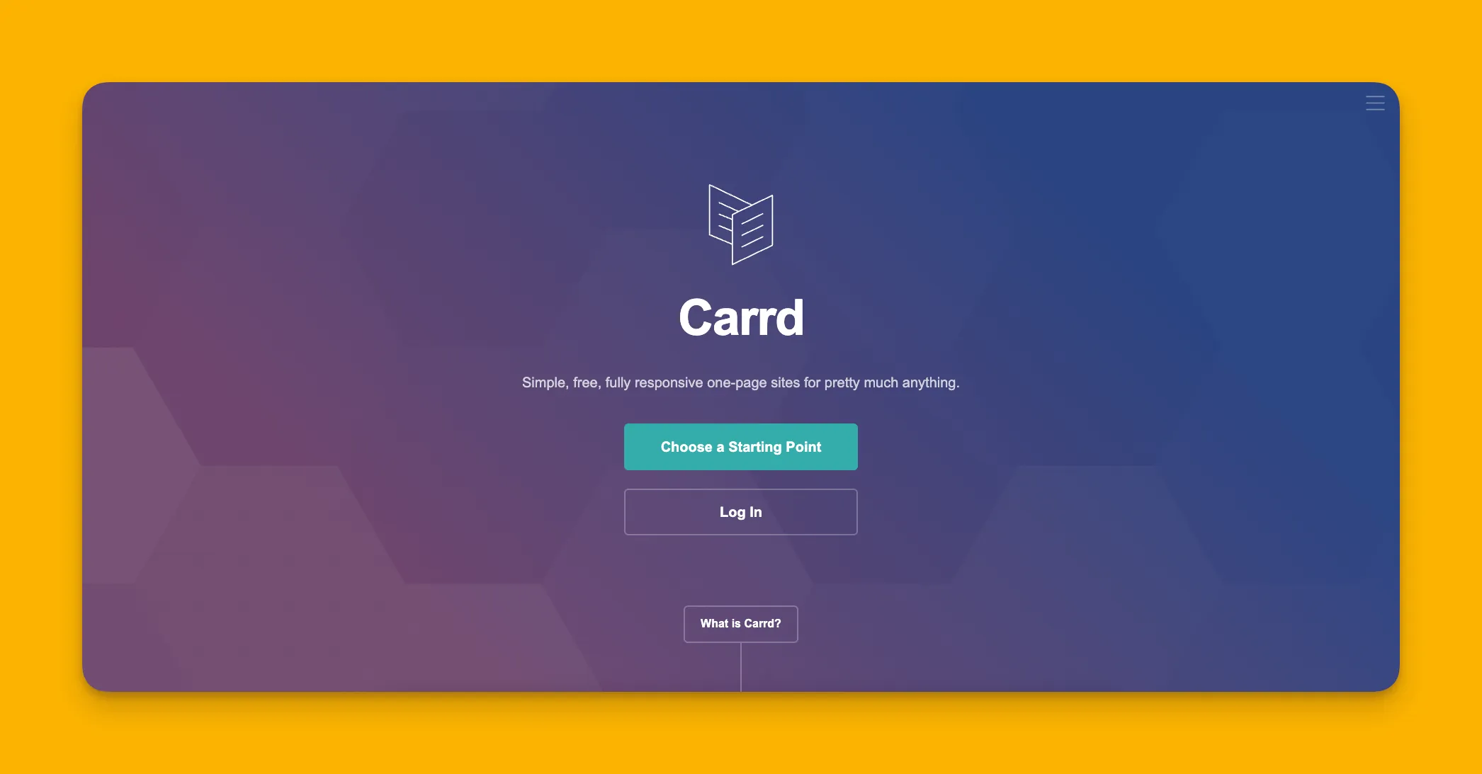 Carrd website builder interface