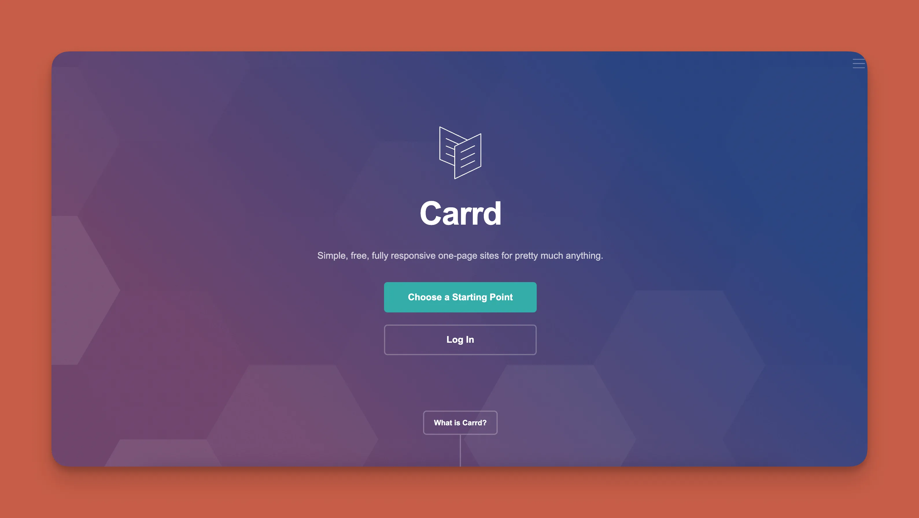 Carrd one-page website builder