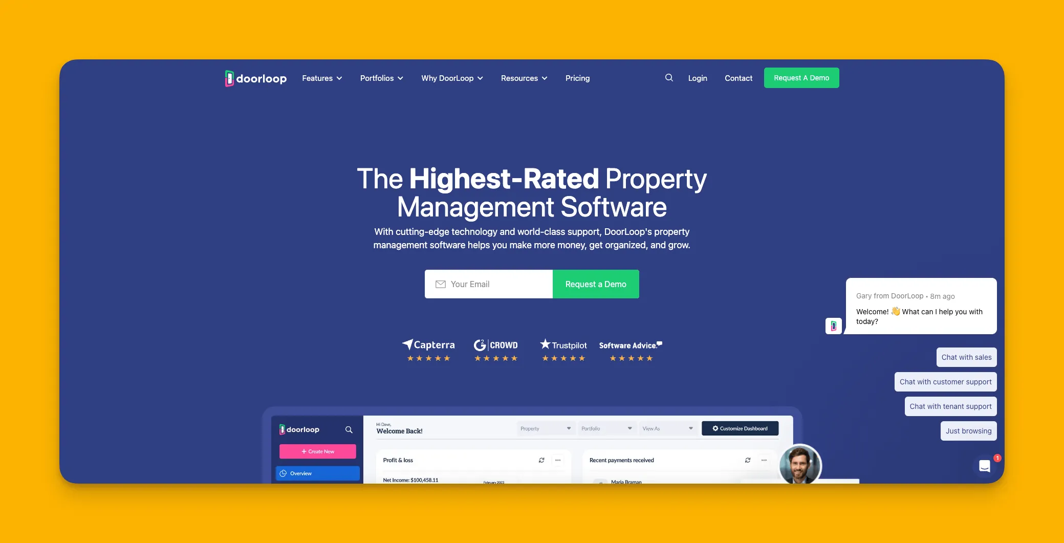DoorLoop property management CRM