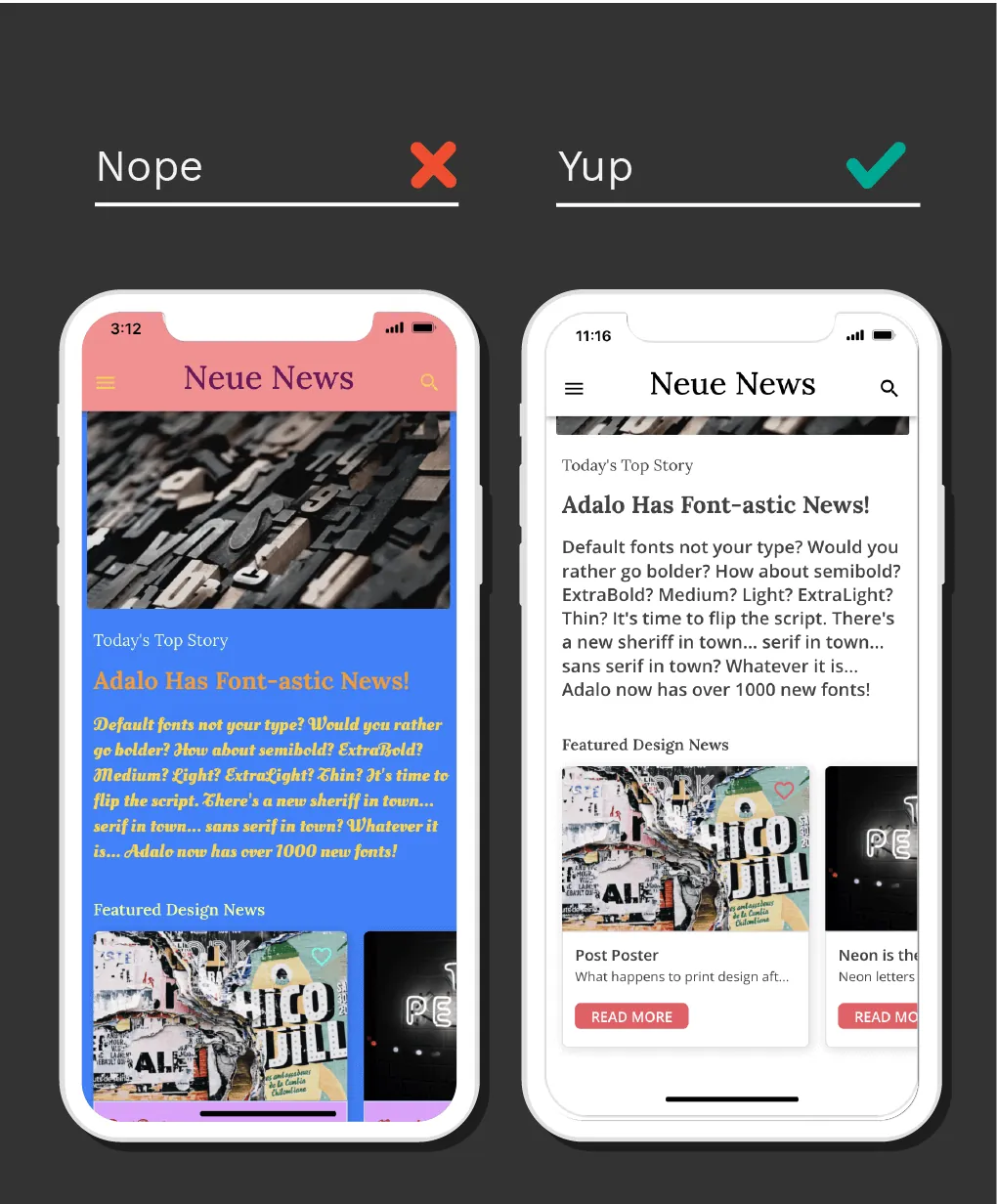 Color palette example