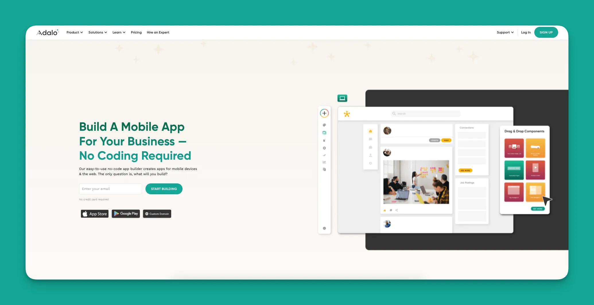 Adalo app builder interface