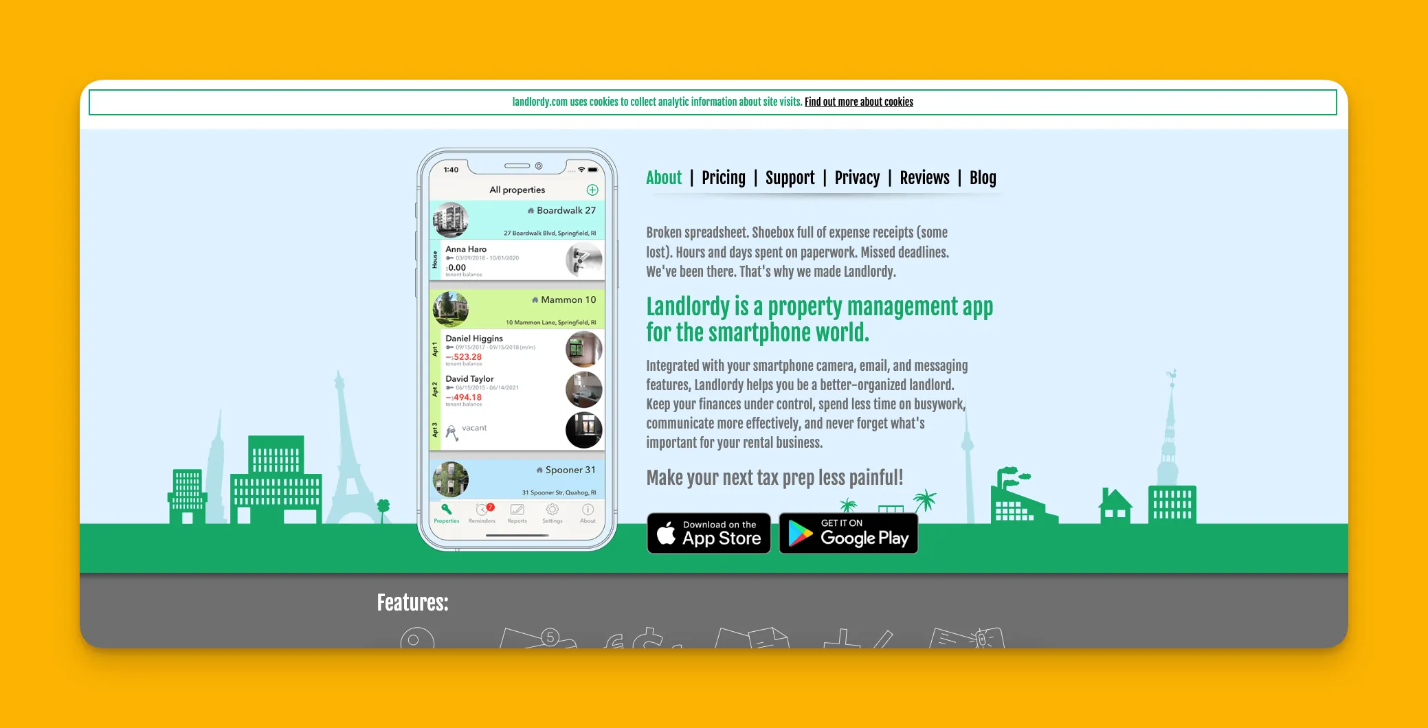 Landlordy mobile property app