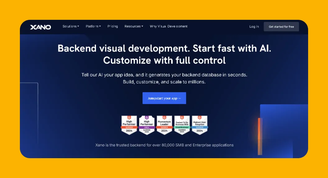 Xano backend builder interface