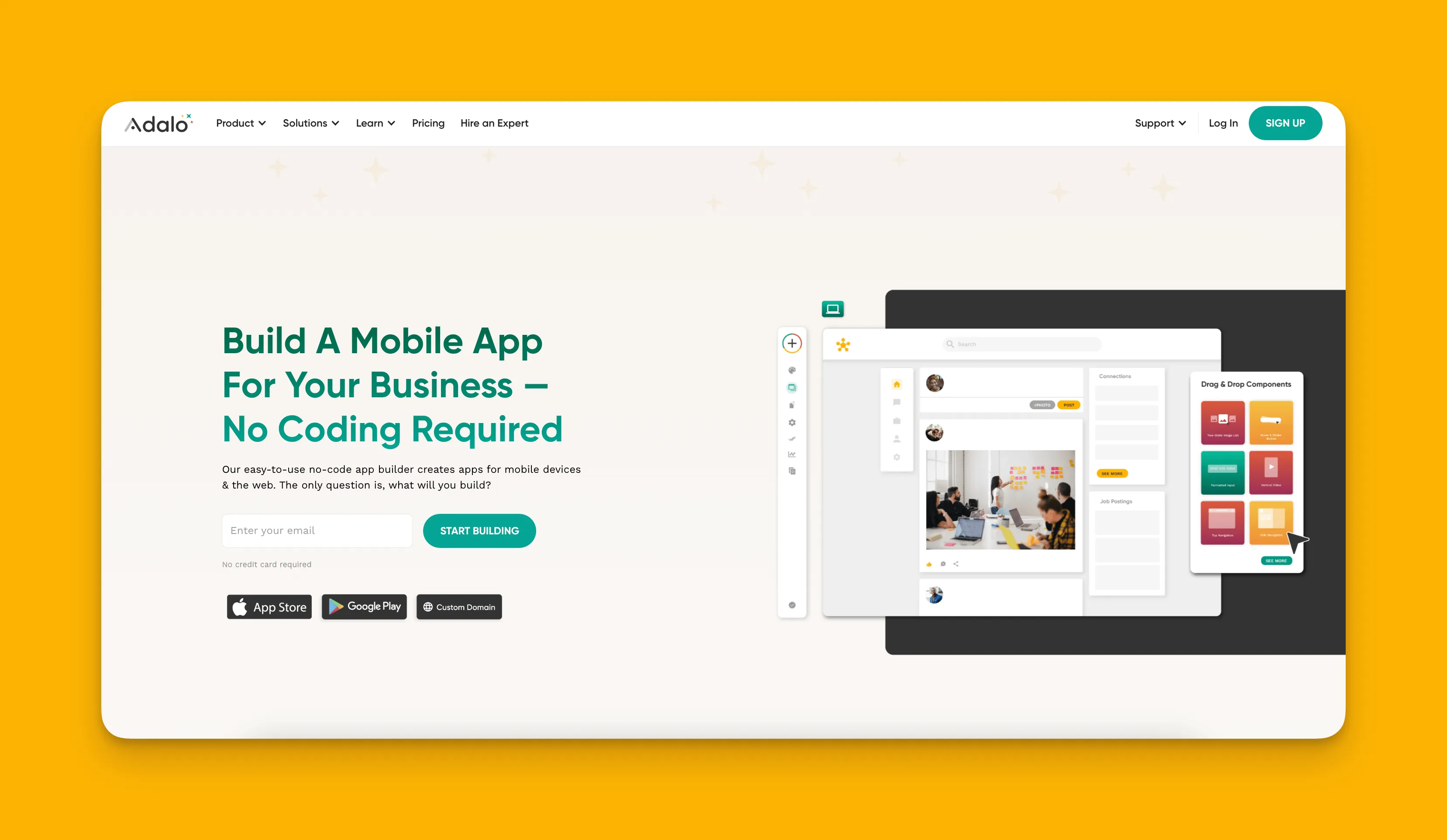 Adalo app builder interface