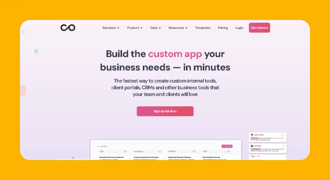 Noloco app builder interface