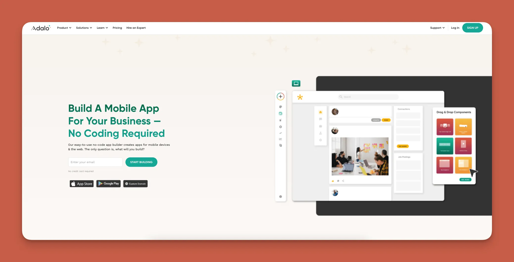 Adalo app builder interface