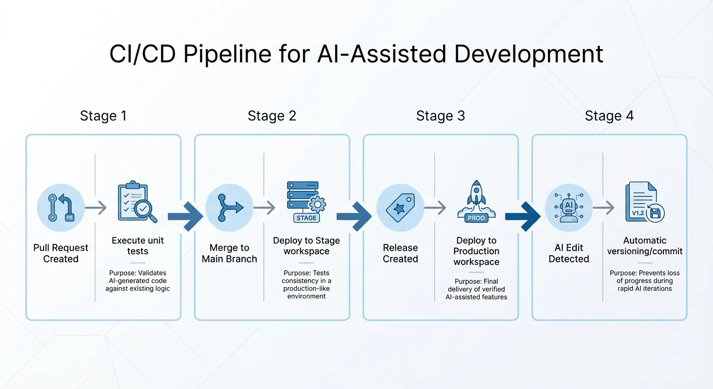 CI/CD Pipeline Triggers and Actions for AI-Assisted Development