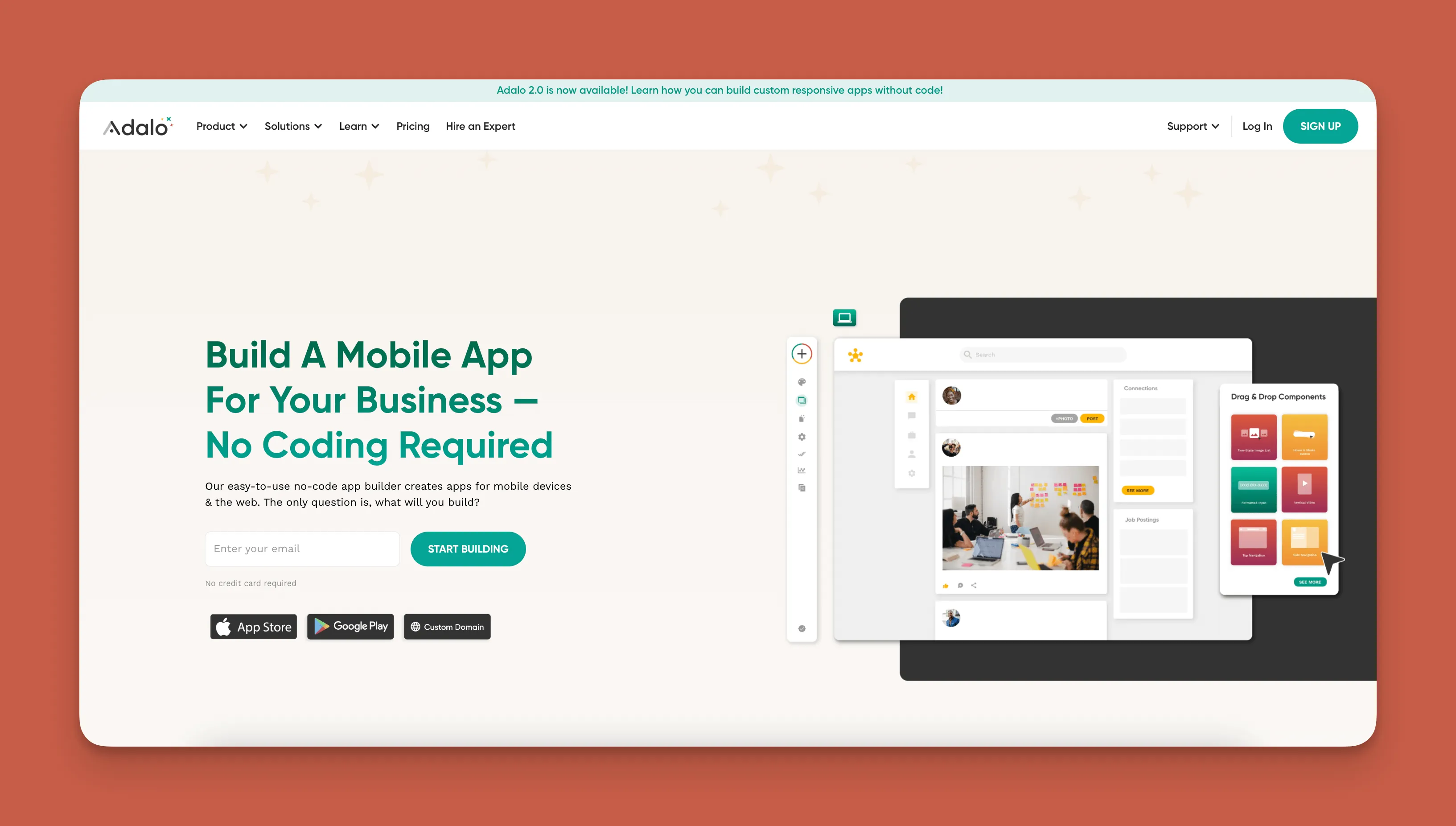 Adalo app builder interface