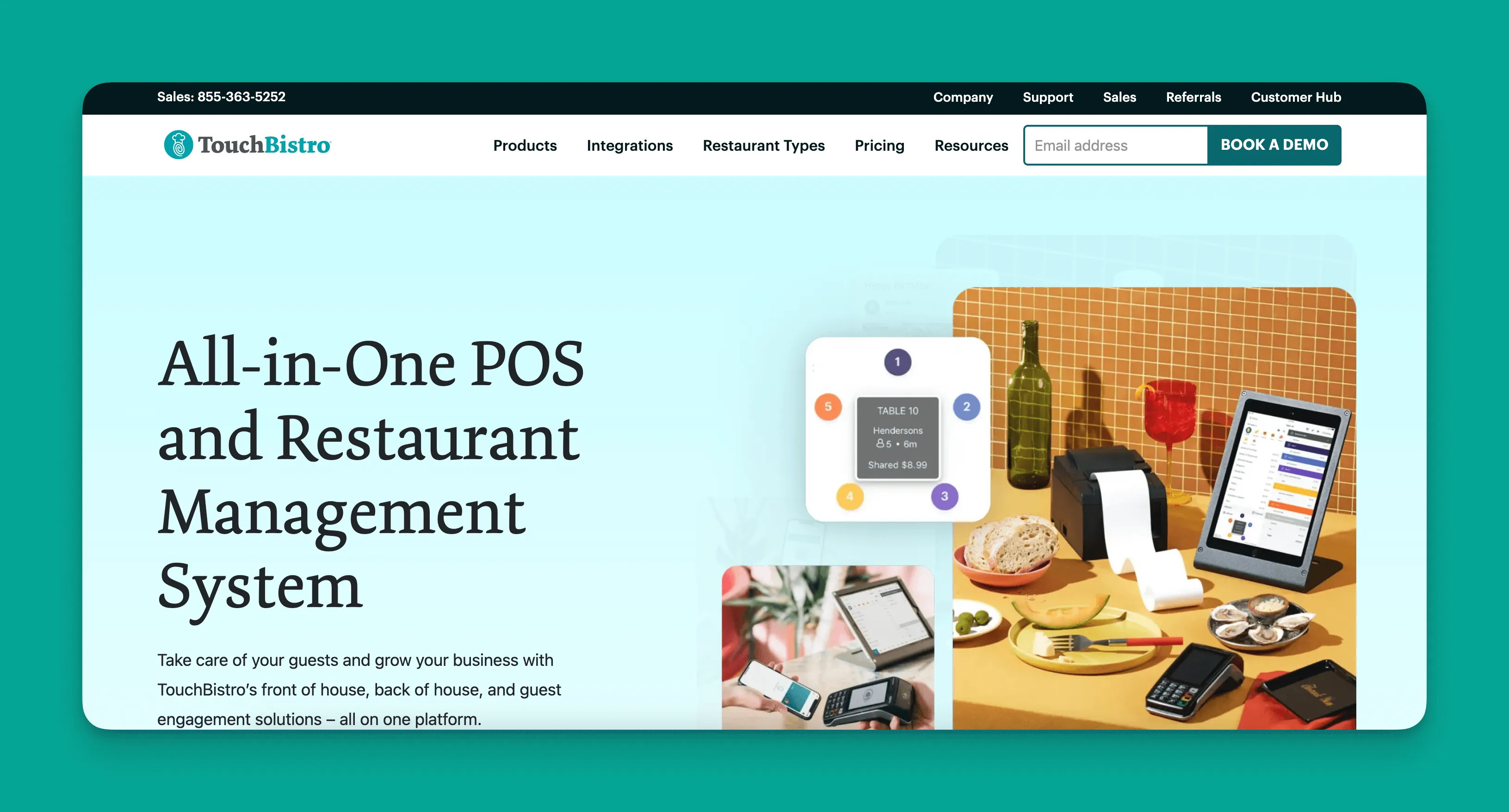 TouchBistro restaurant management interface