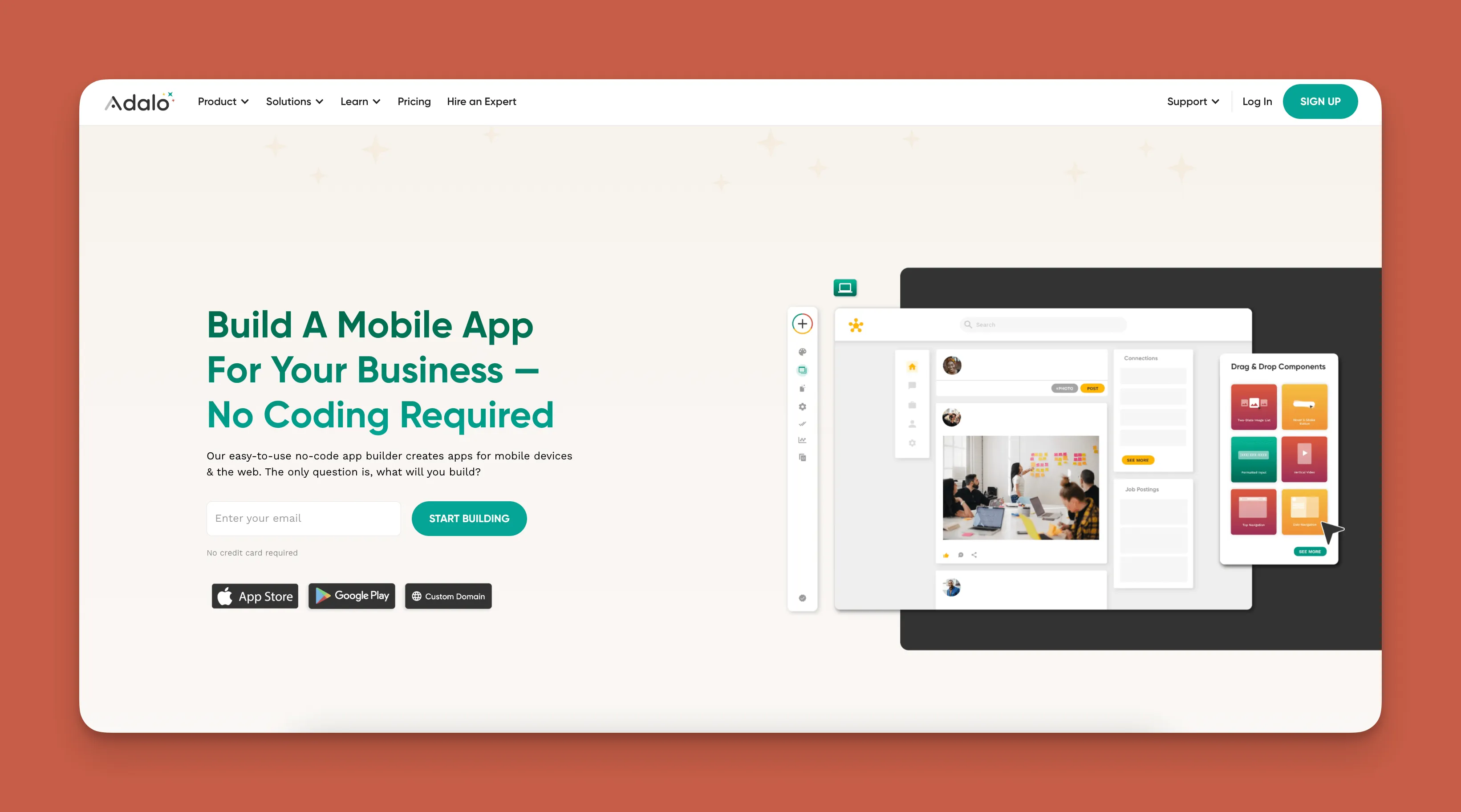 Adalo app builder interface