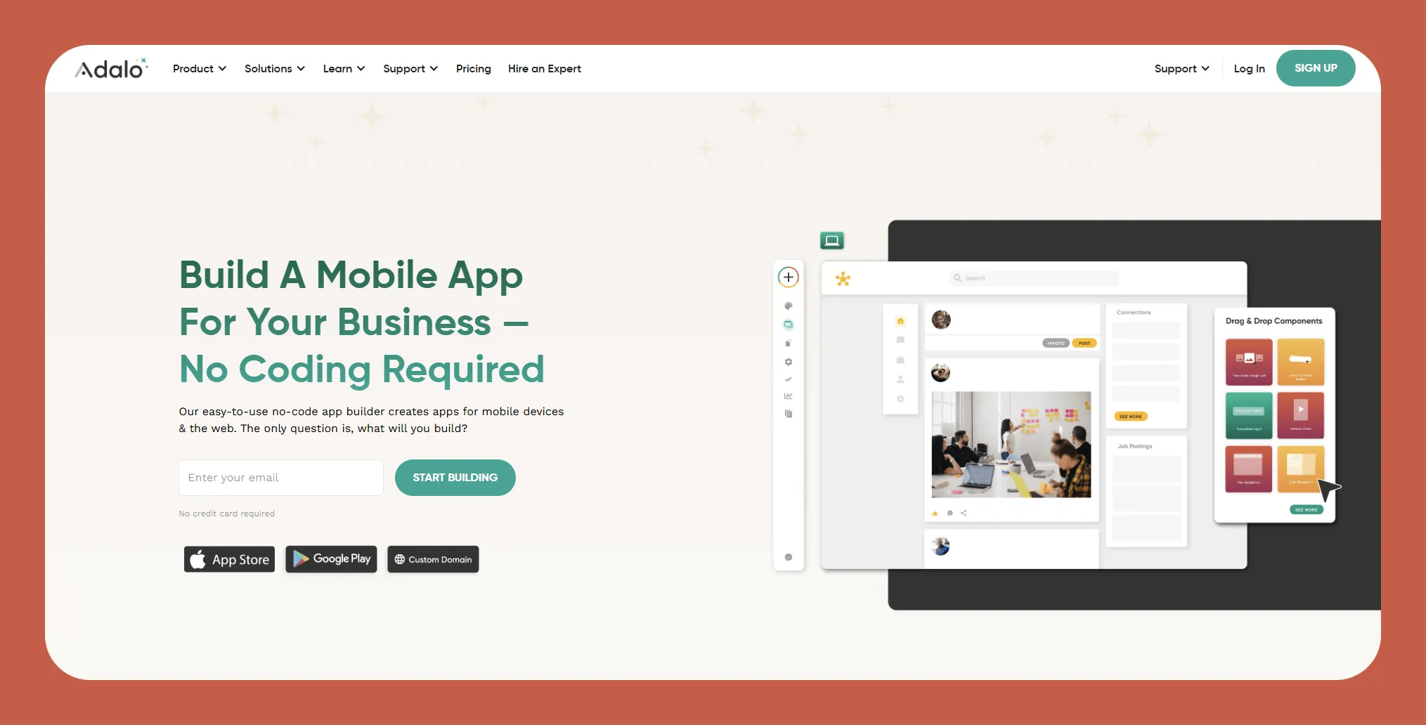 Adalo app builder interface