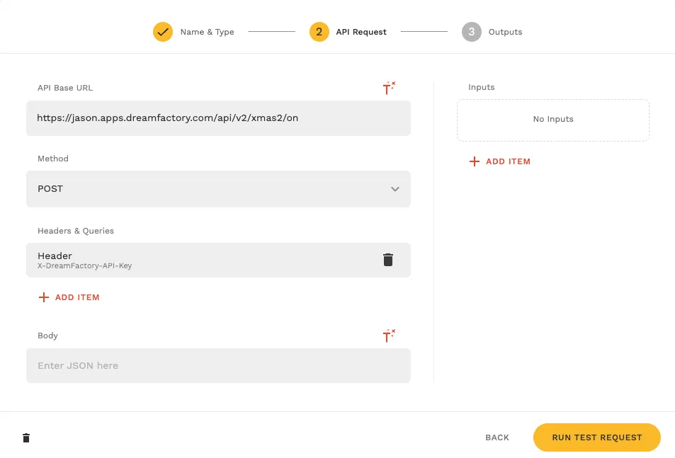 Adalo API call configuration wizard