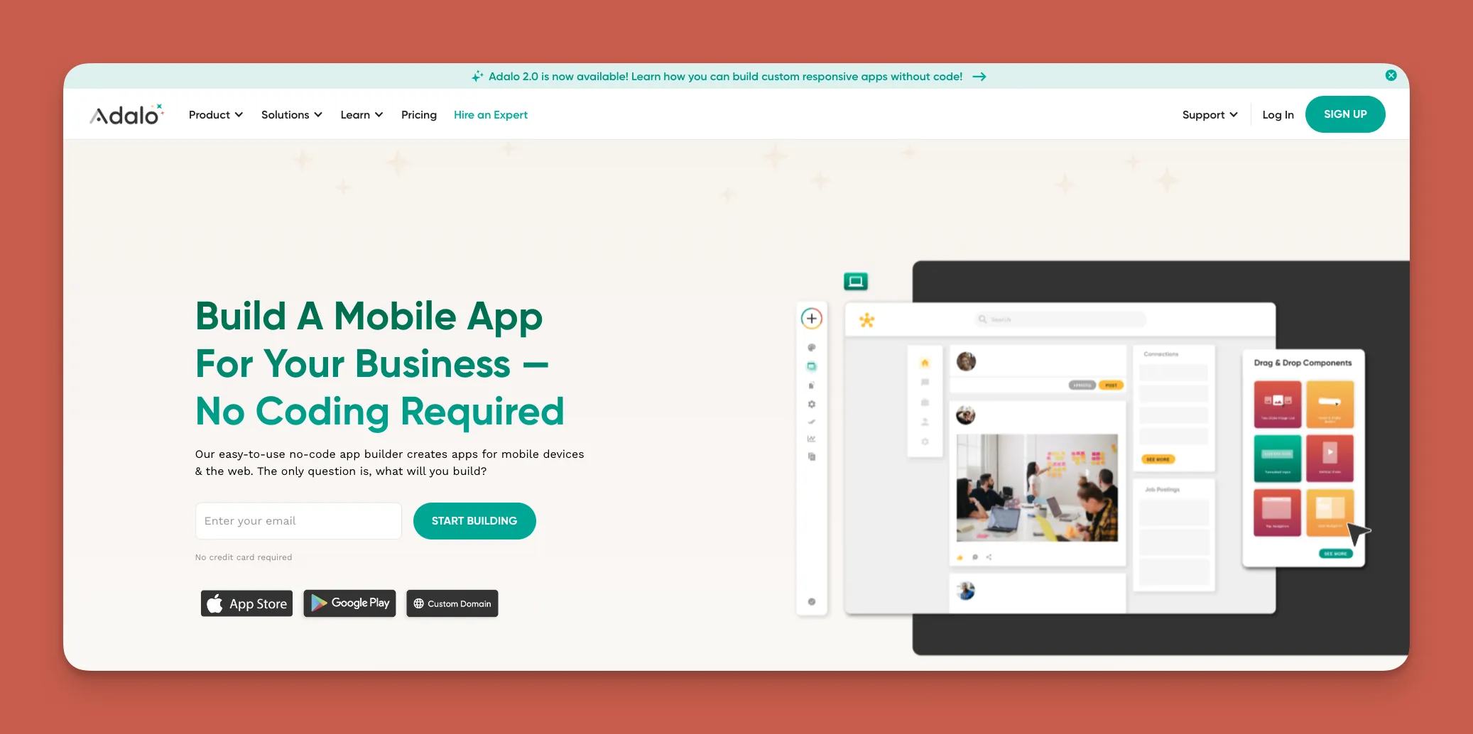 Adalo app builder interface