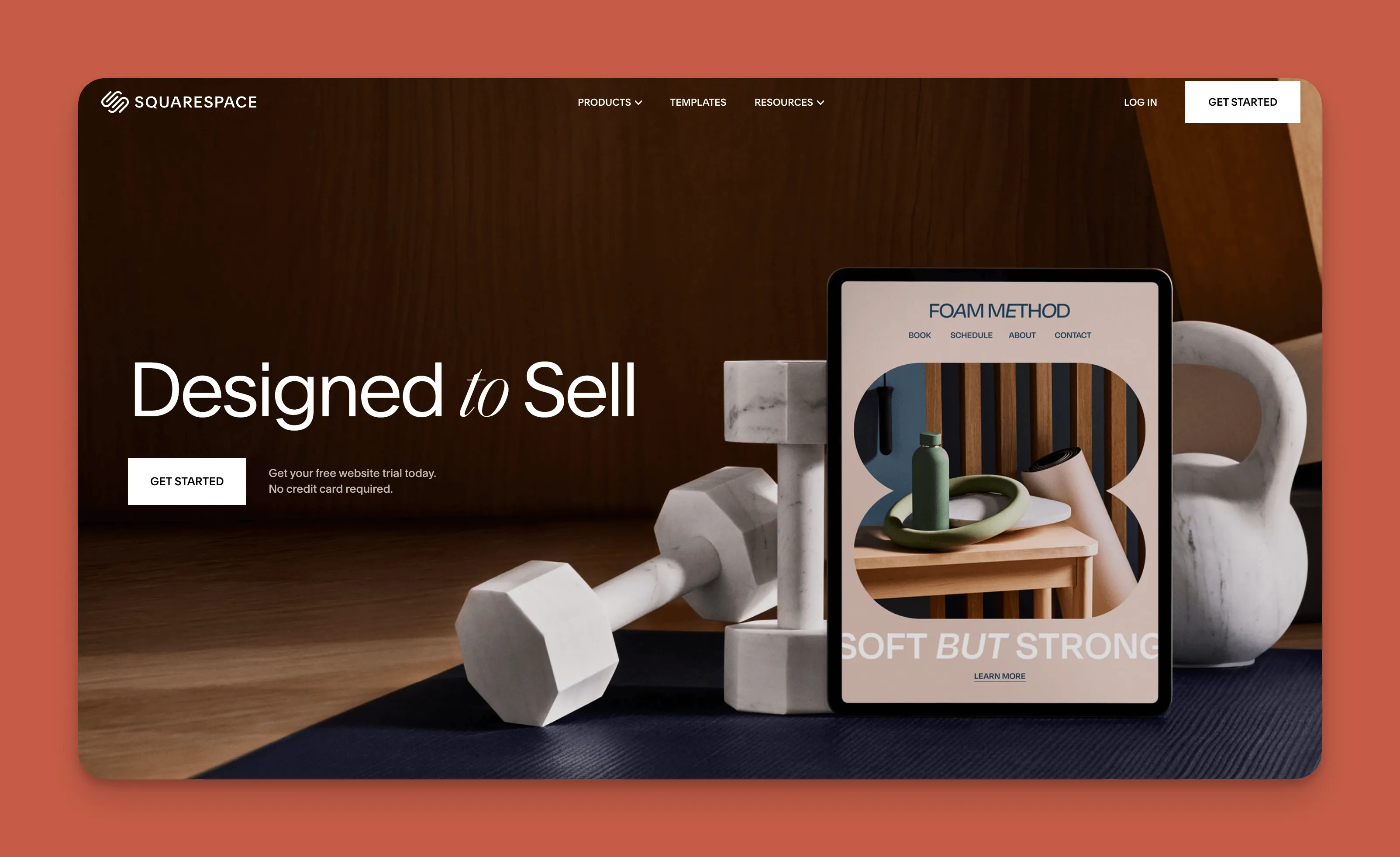 Squarespace website builder interface