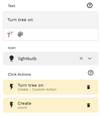 Adalo button action configuration
