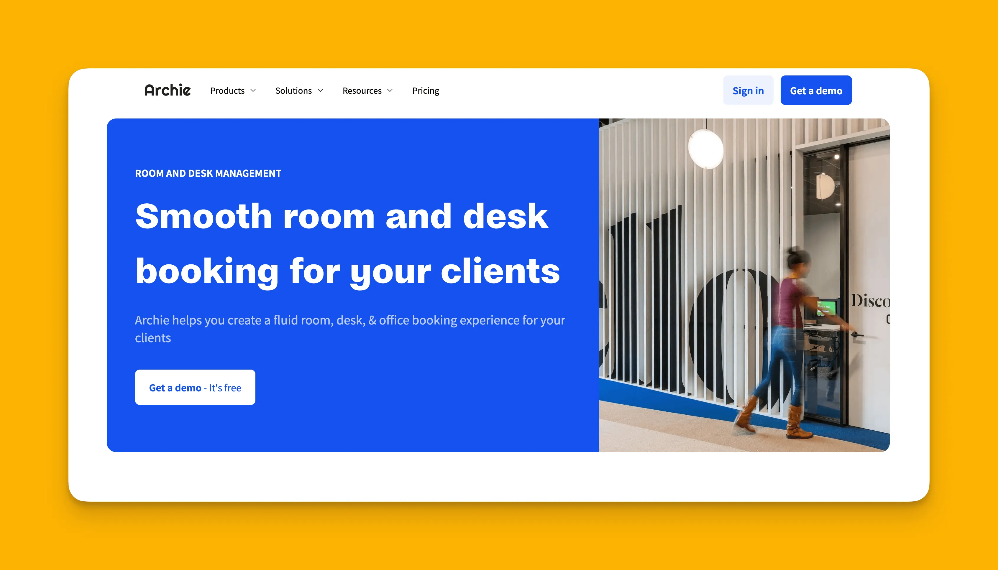 Archie coworking software interface
