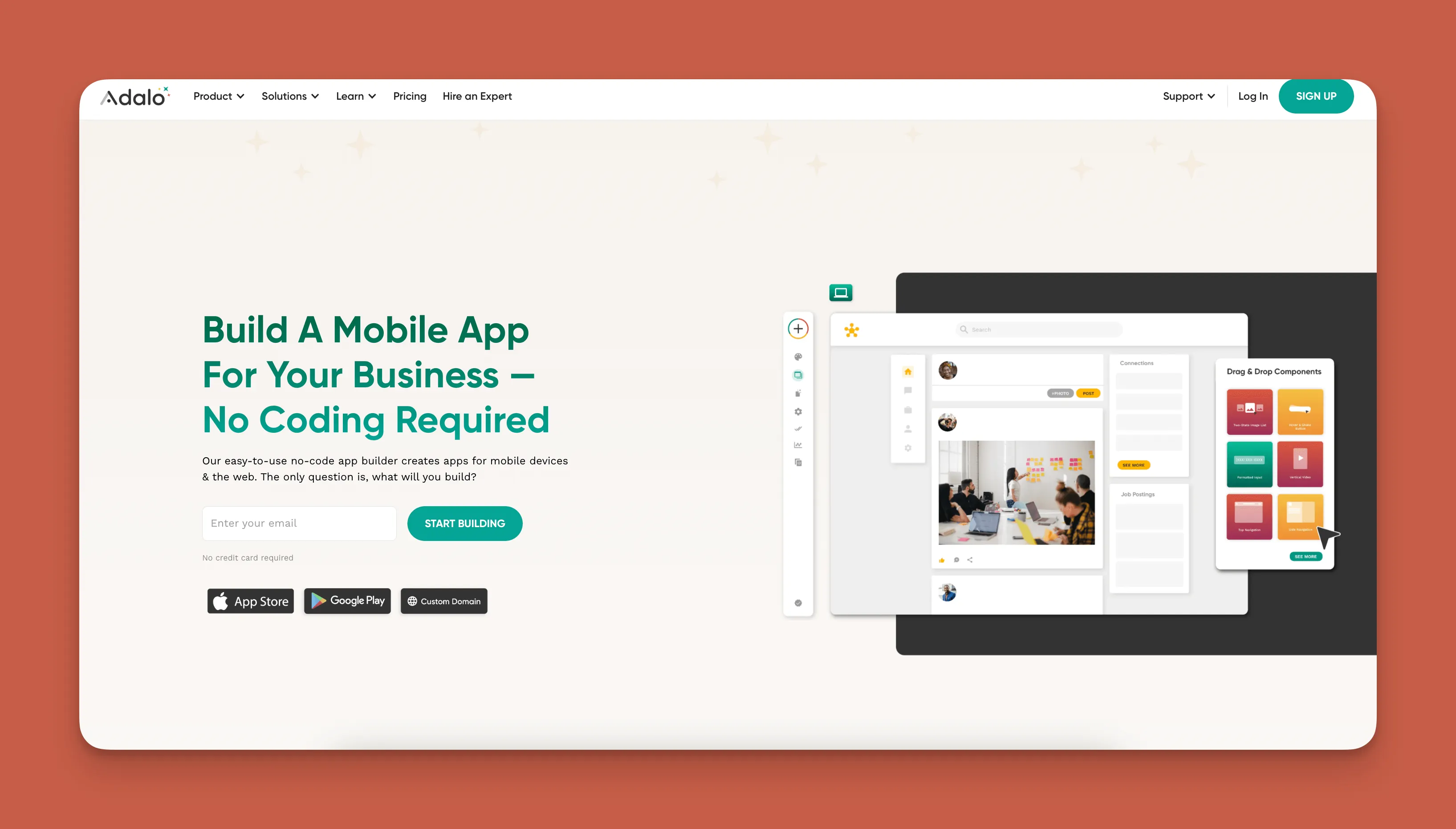 Adalo app builder interface