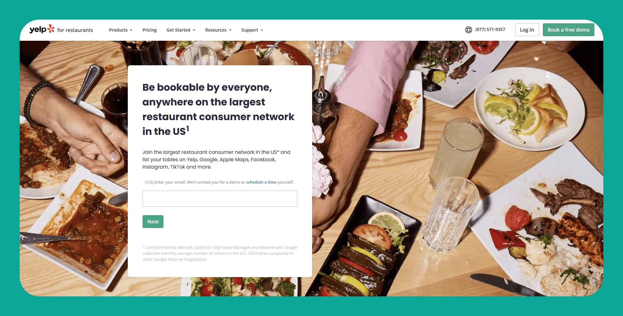 Yelp Reservations interface
