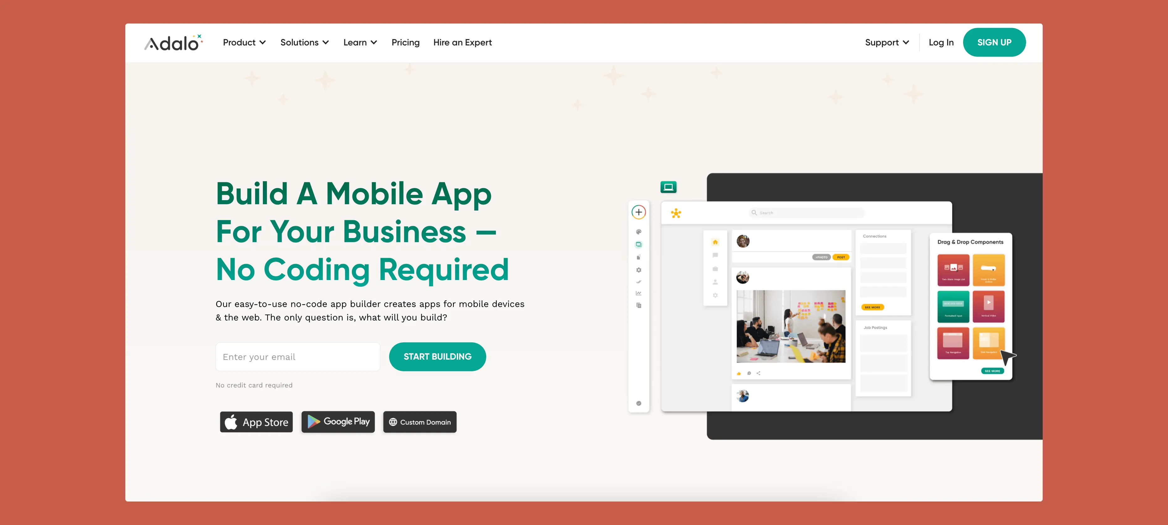 Adalo app builder interface