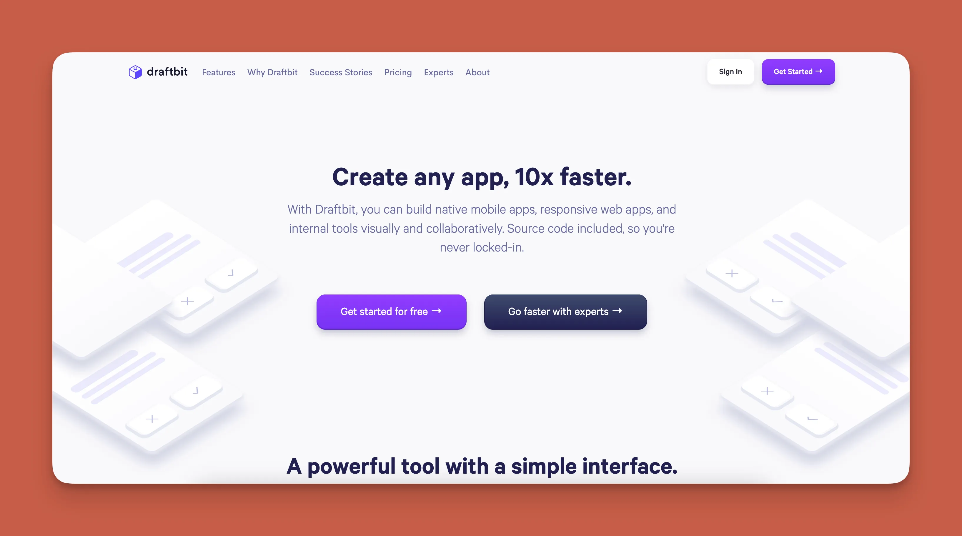 Draftbit app builder interface